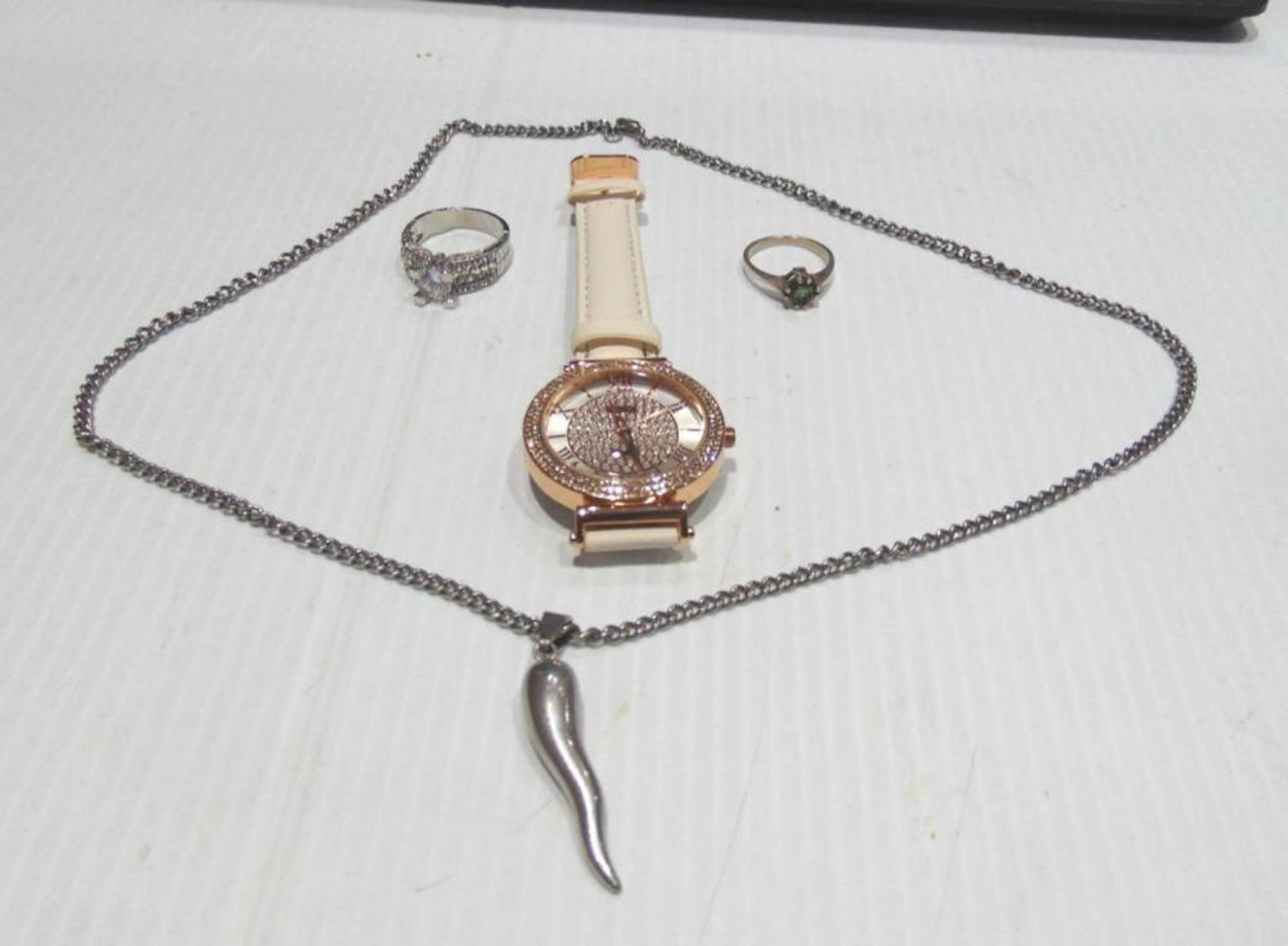 Police Seized Jewelry & Watch Some 925