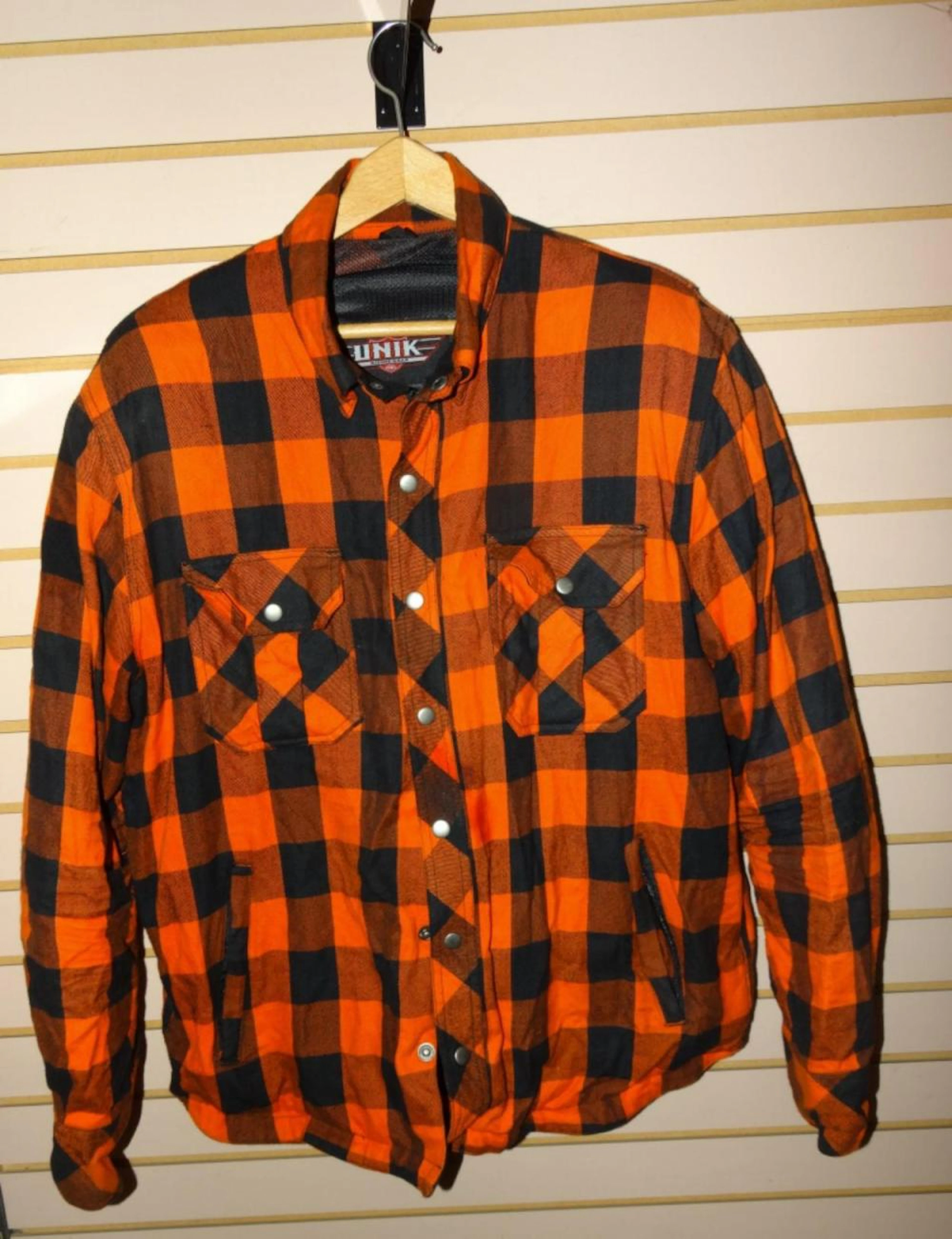 UNIK Riding Gear Red/Black Flannel Jacket Size L