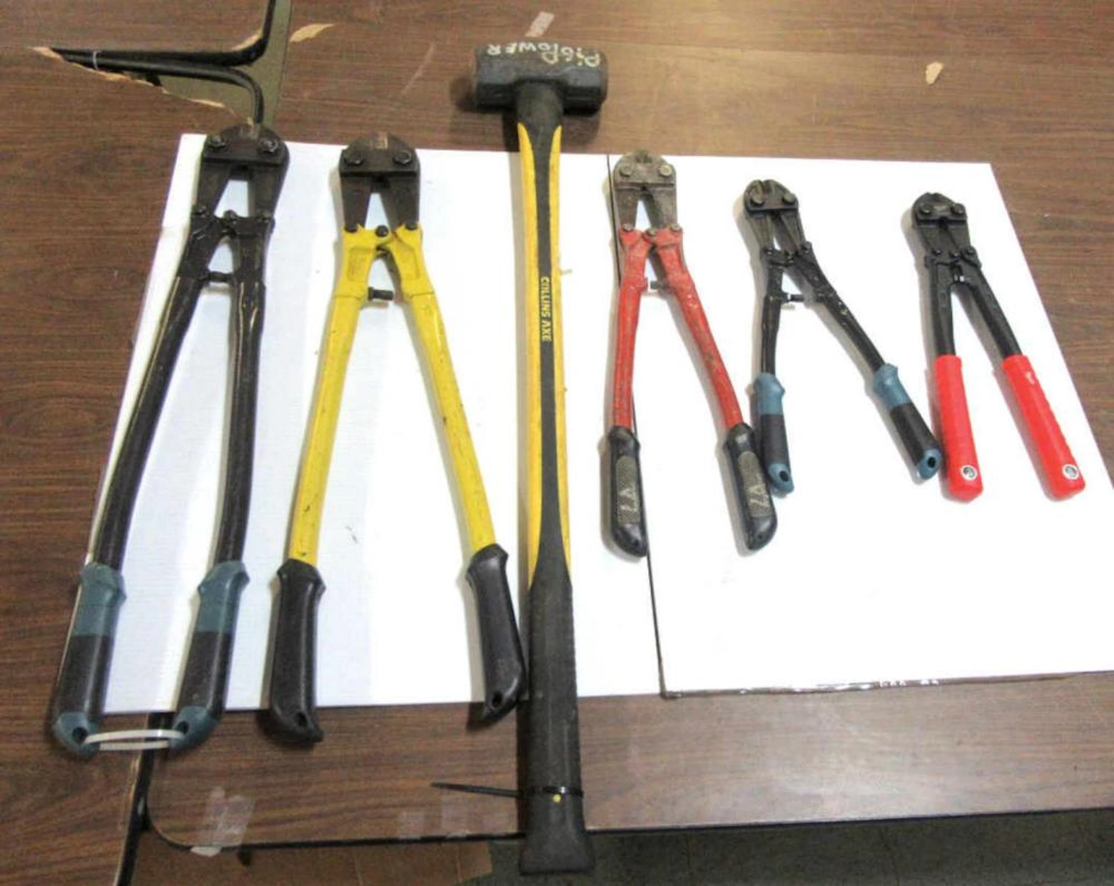 6-Bolt Cutters & Sledge Hammer