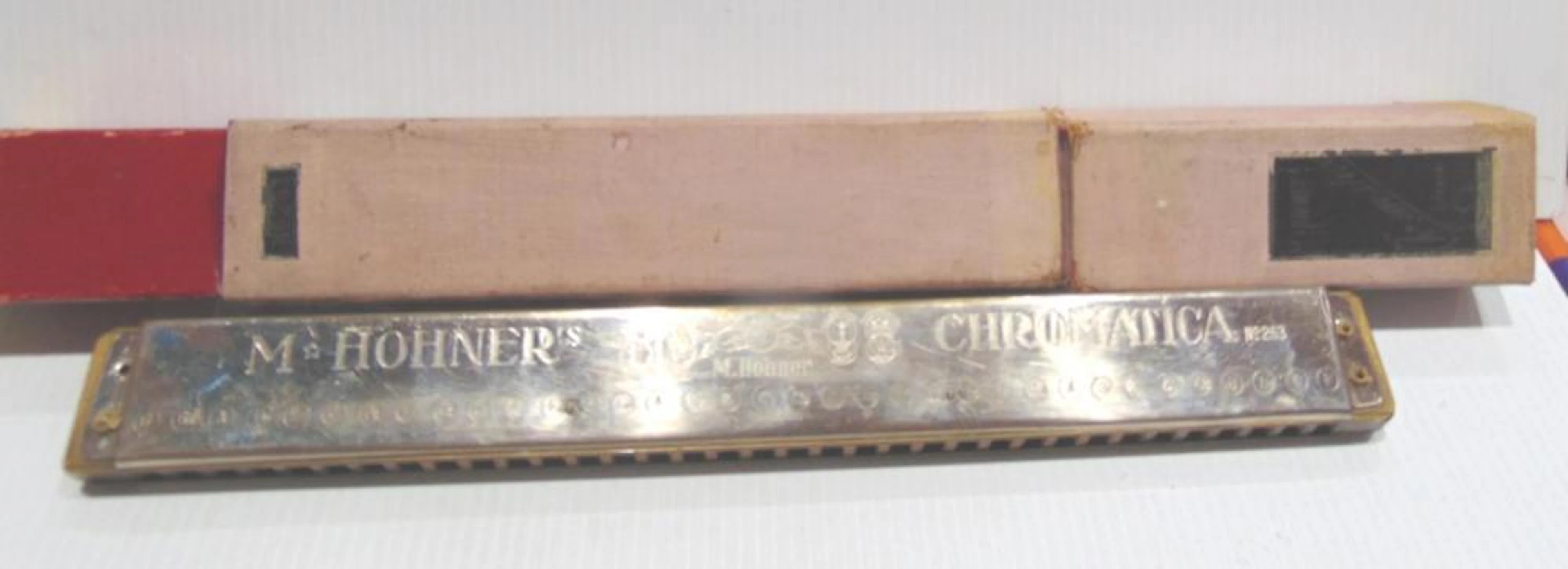 Antique M. Hohner Chromatic No. 263 Harmonica