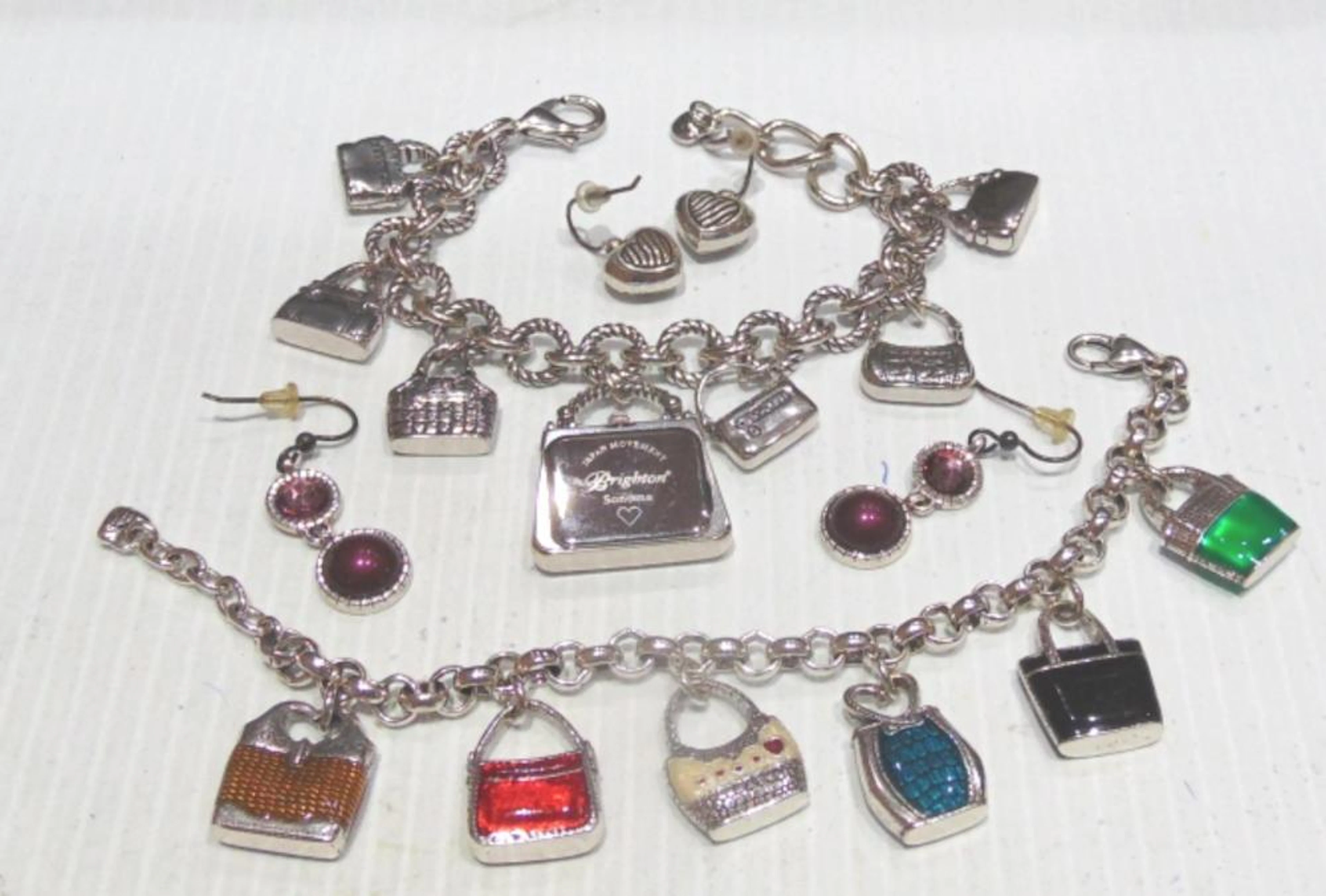 2- Brighton Charm Bracelets &2 Pr. Earrings