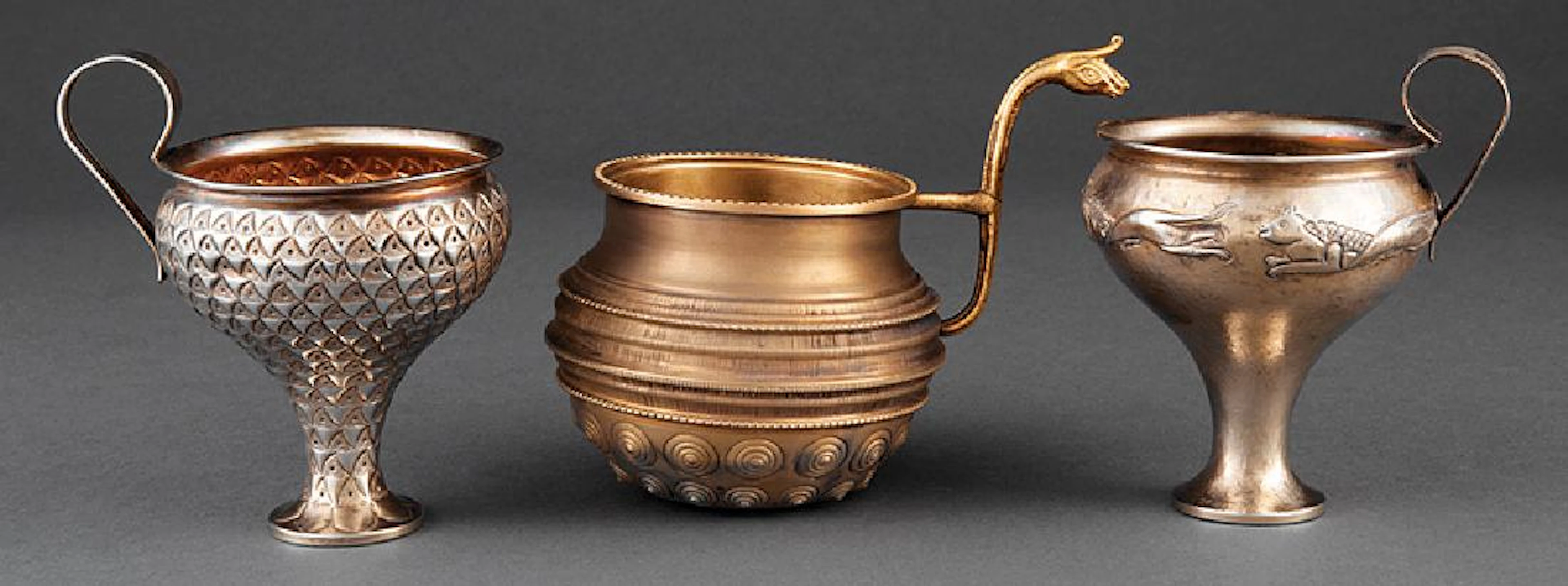 Greel Sterling Silver Gilt Vessels, Lalounis
