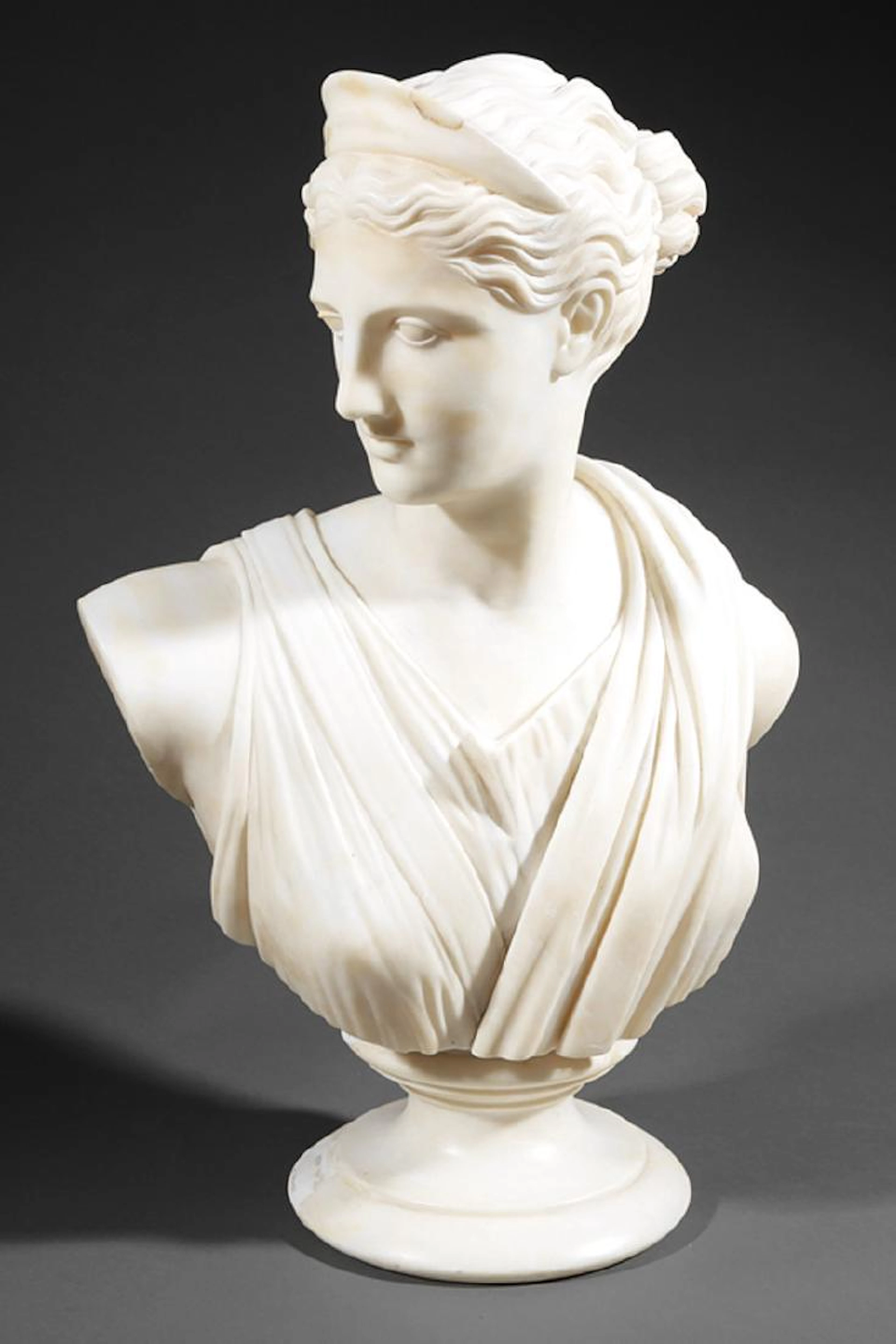 Italian Marble Bust of Diana