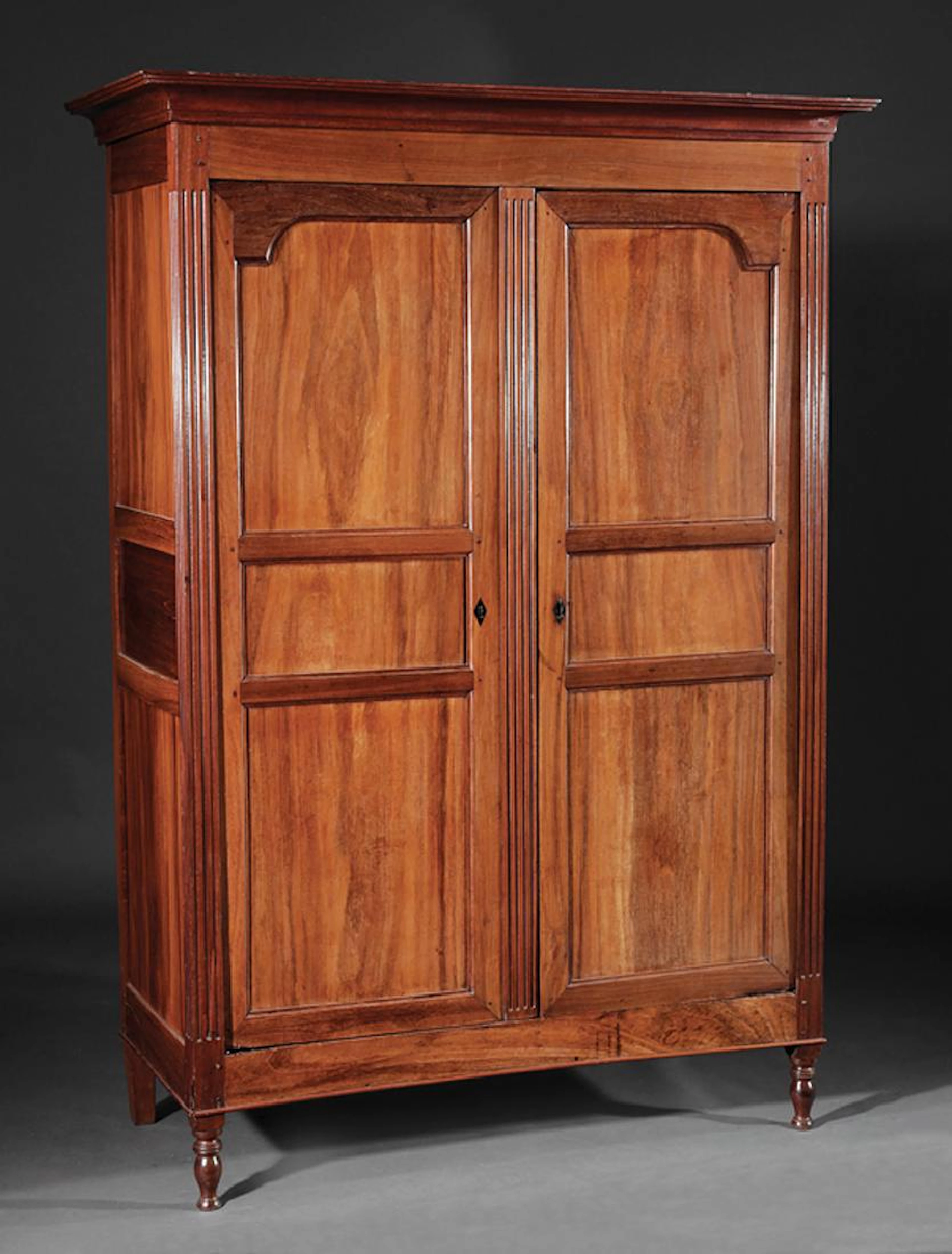 West Indies Carved Tropical Hardwood Armoire
