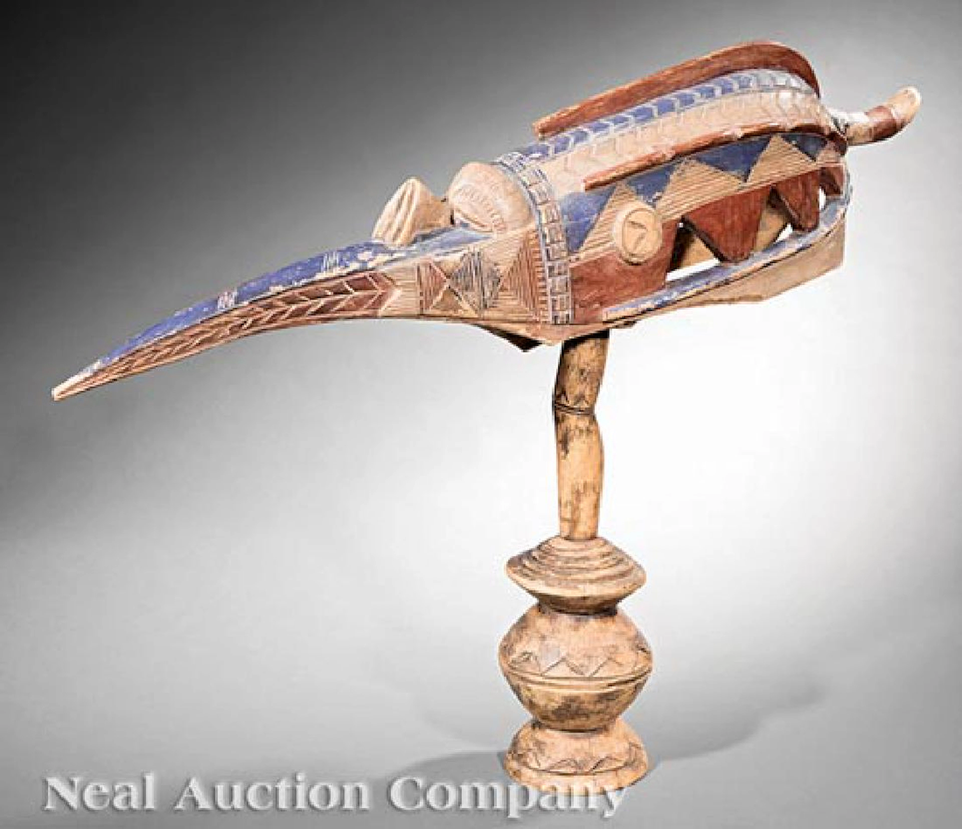 African Carved and Painted Wood Shrine Figure