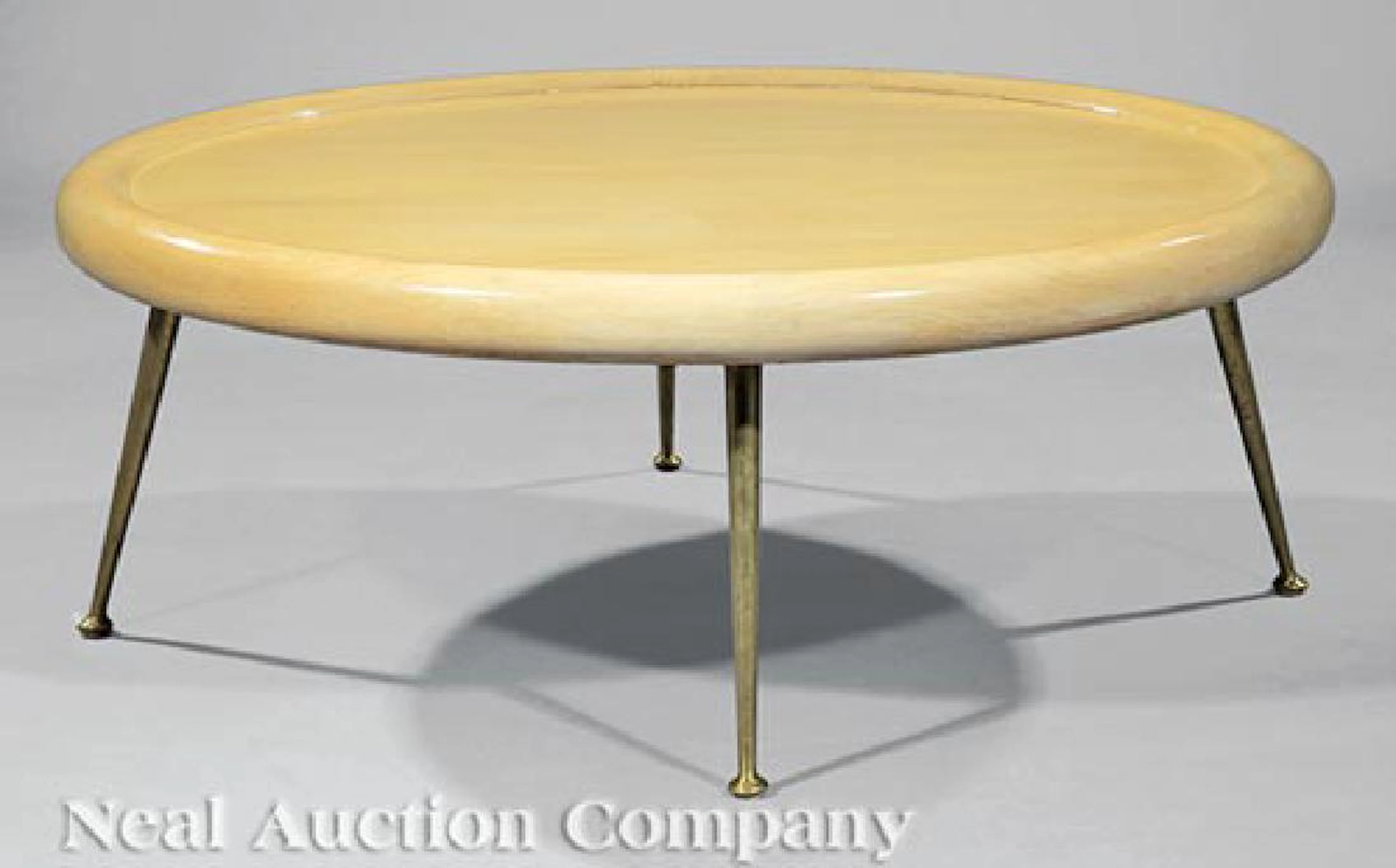 Widdicomb Walnut and Brass Coffee Table