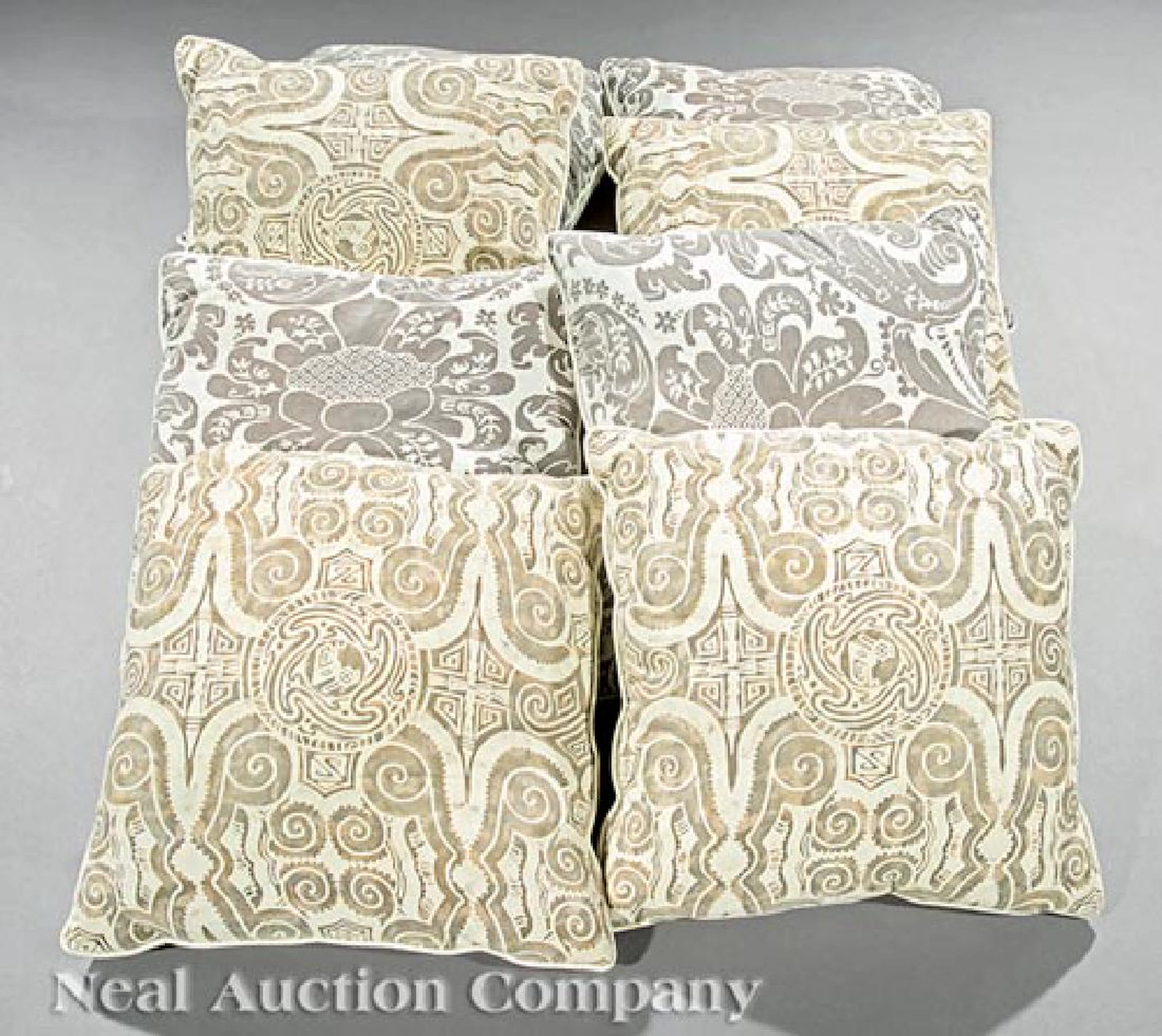 Set of Eight Fortuny Throw Pillows
