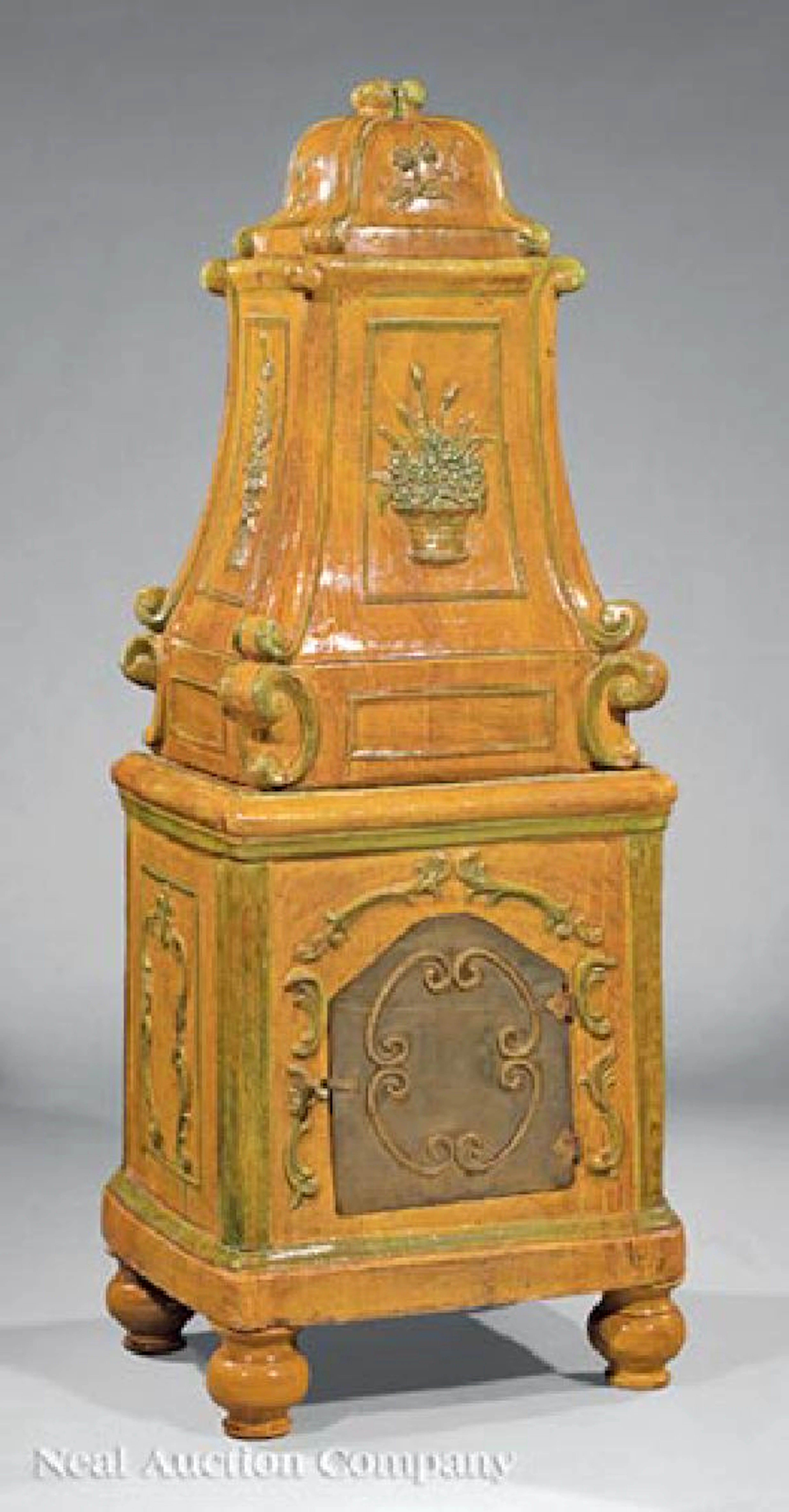 Continental Polychrome Ceramic Stove