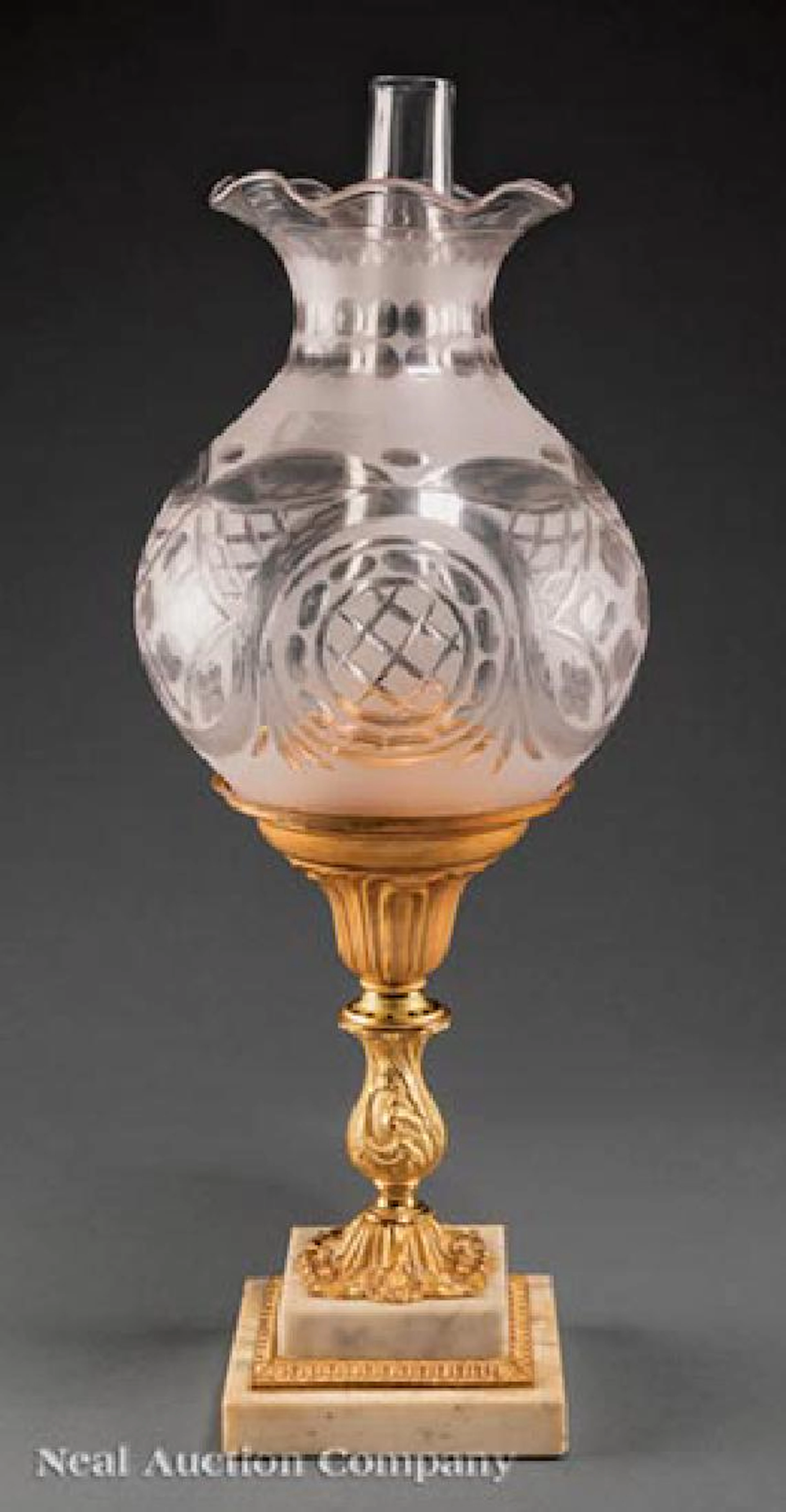 Starr, Fellows Gilt Bronze Solar Lamp
