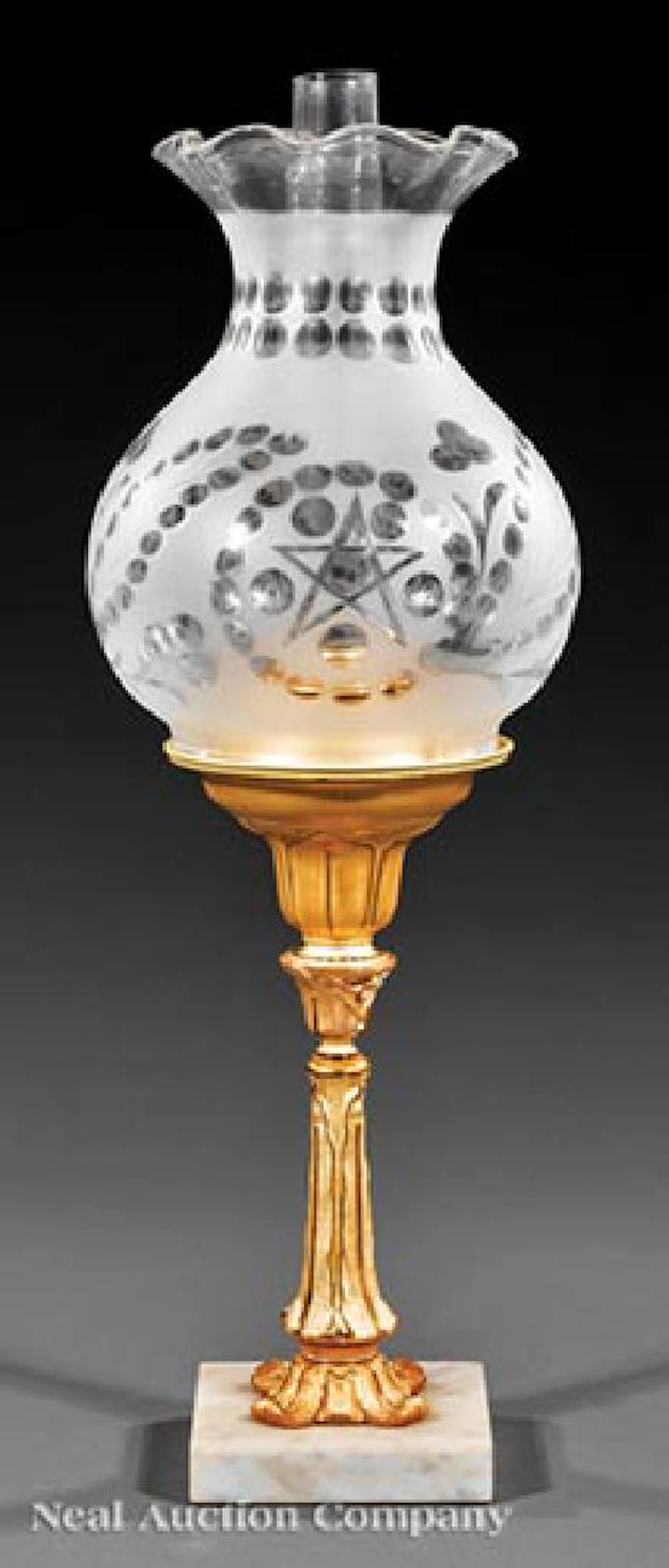 Hooper Gilt Bronze Solar Lamp