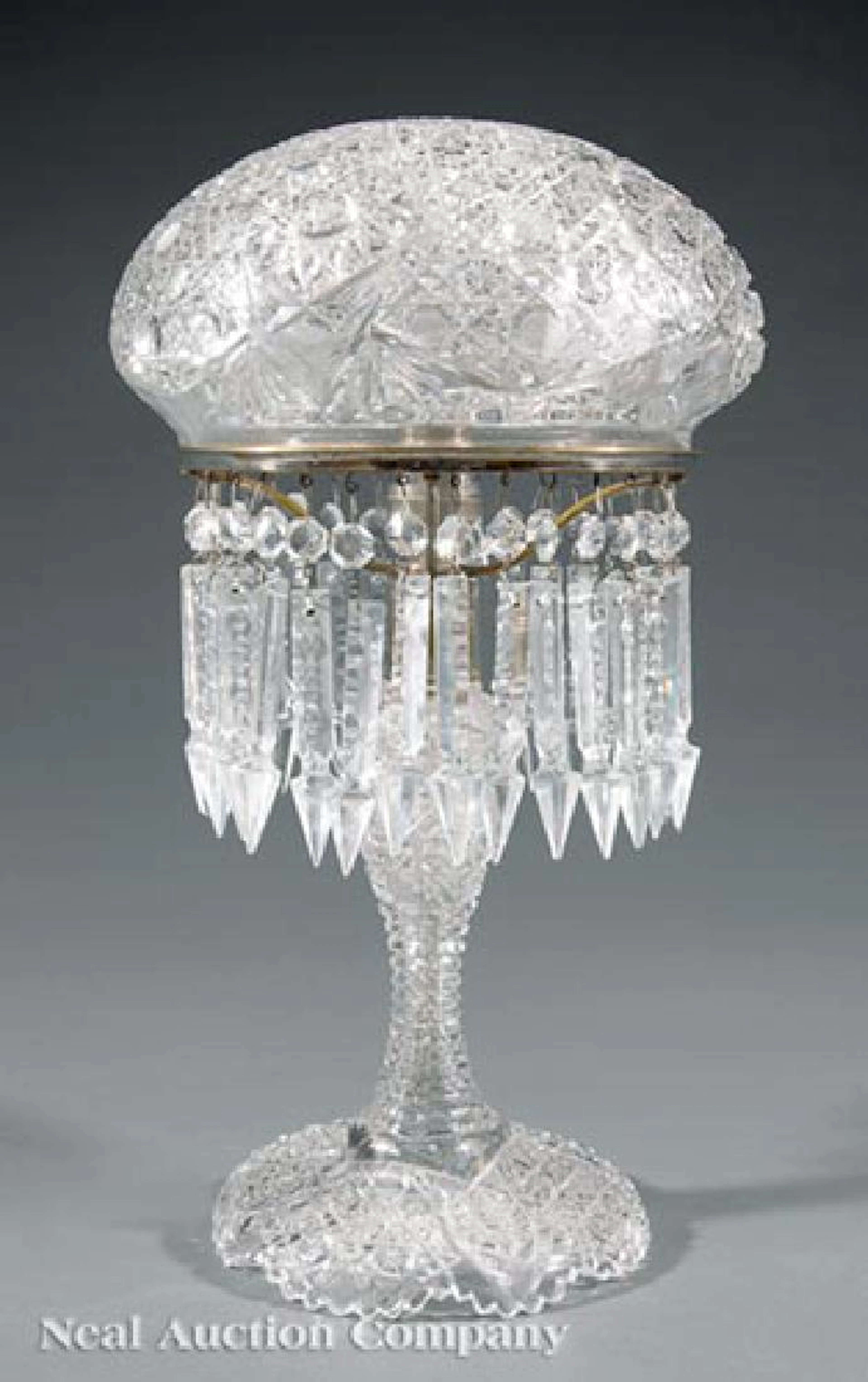 American Brilliant Cut Glass Lamp