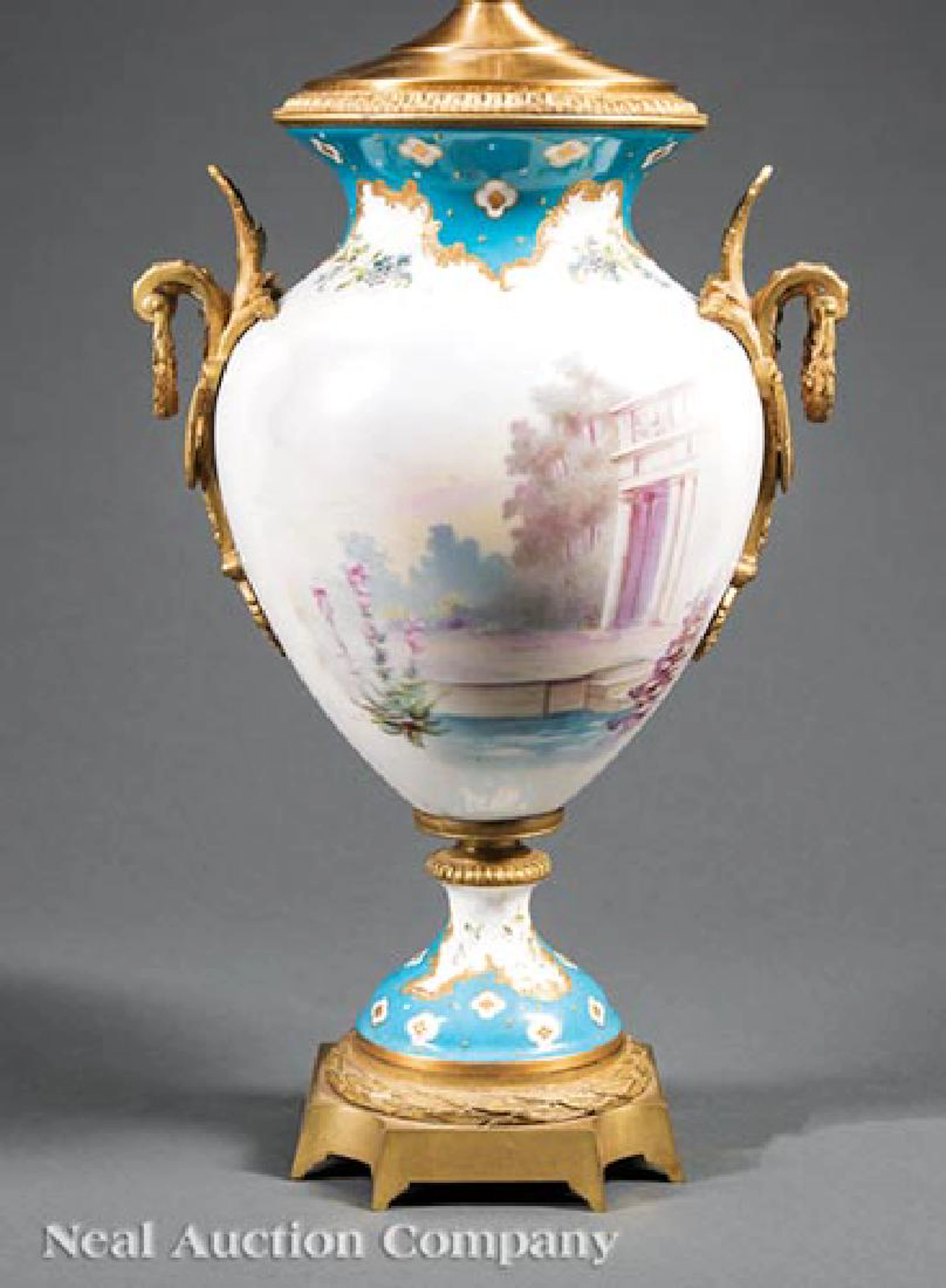 Bronze-Mounted Sevres-Style Porcelain Vase