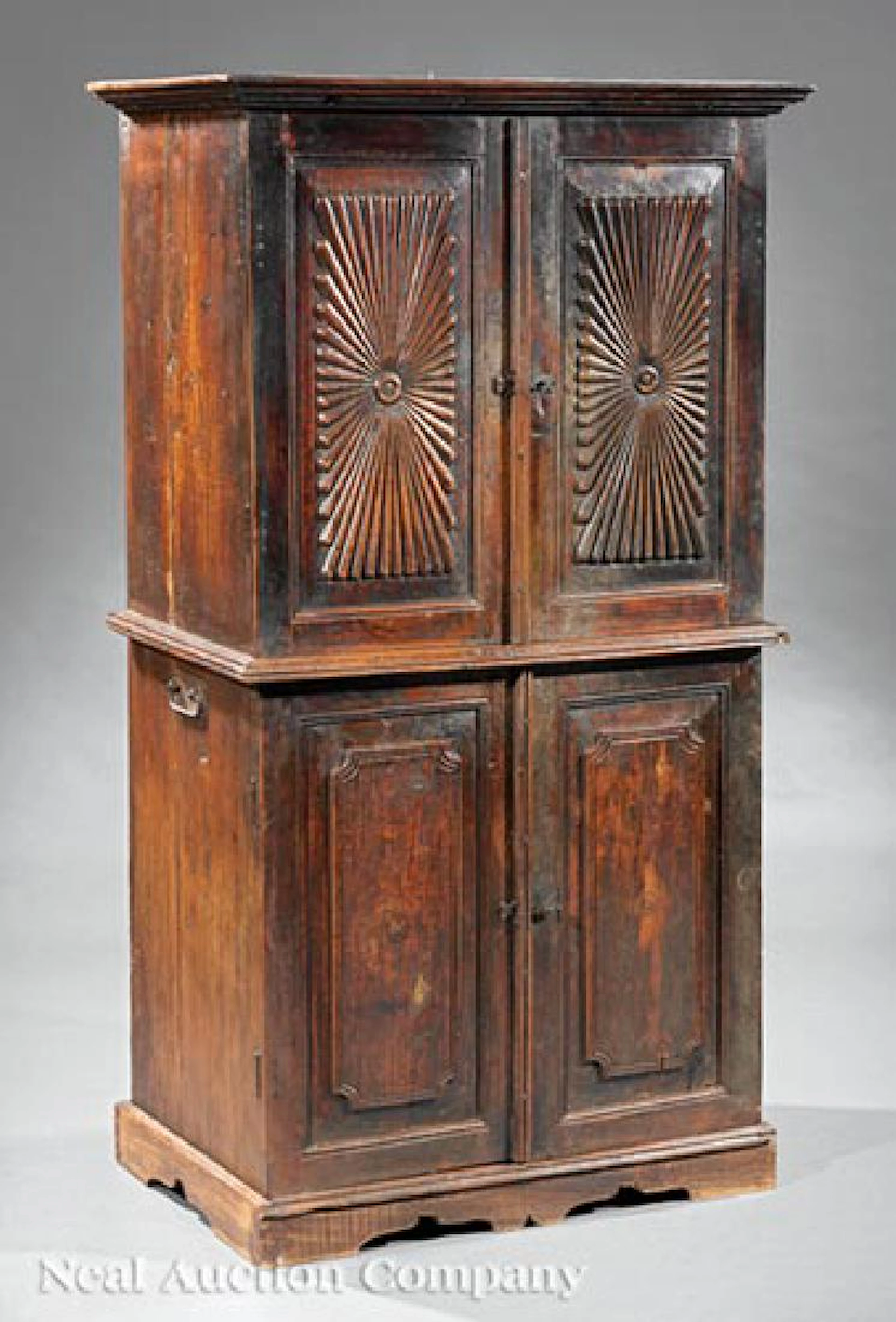 Anglo-Colonial Carved Walnut Cabinet