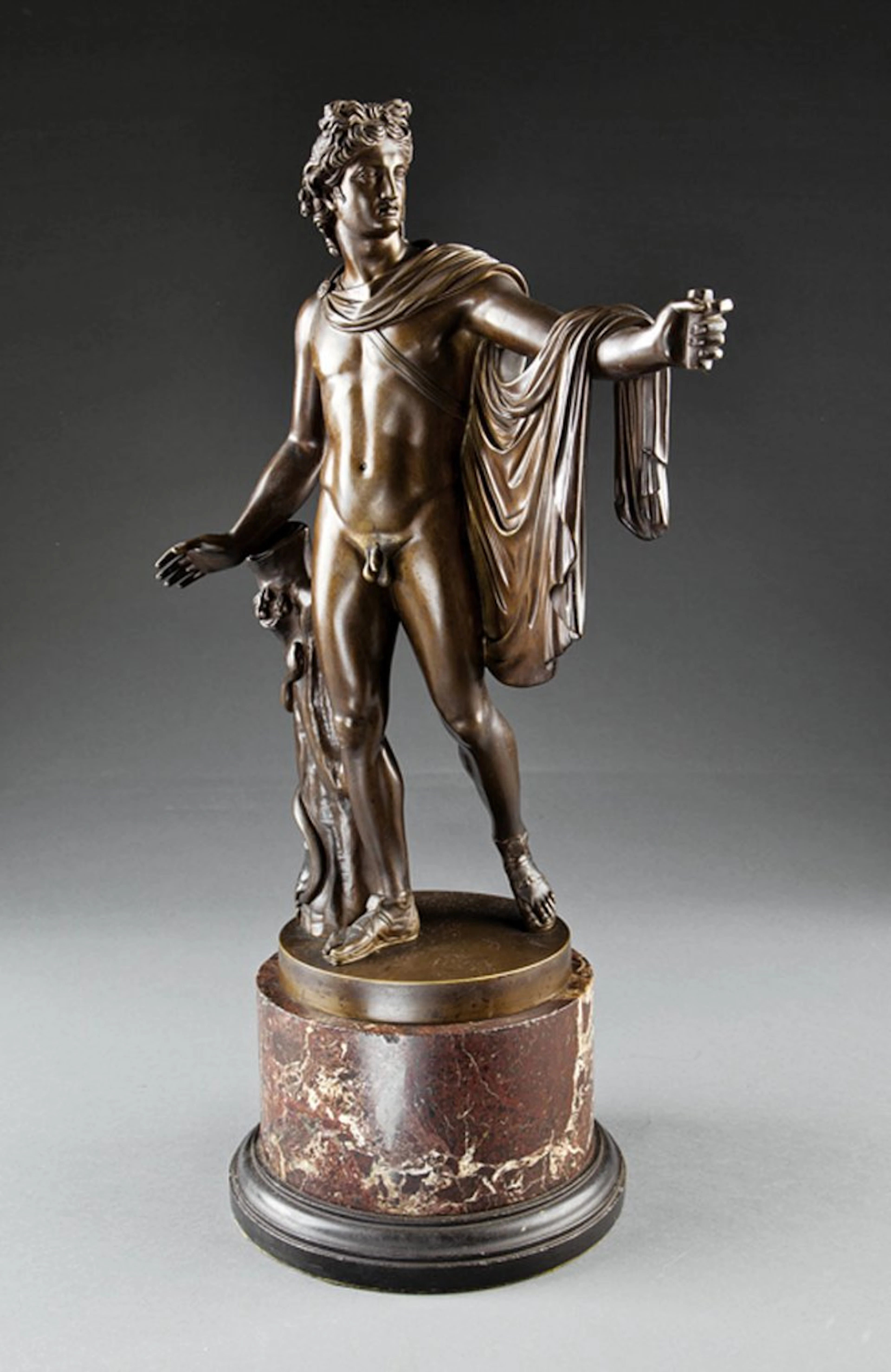A Bronze Figure of the Apollo Belvedere