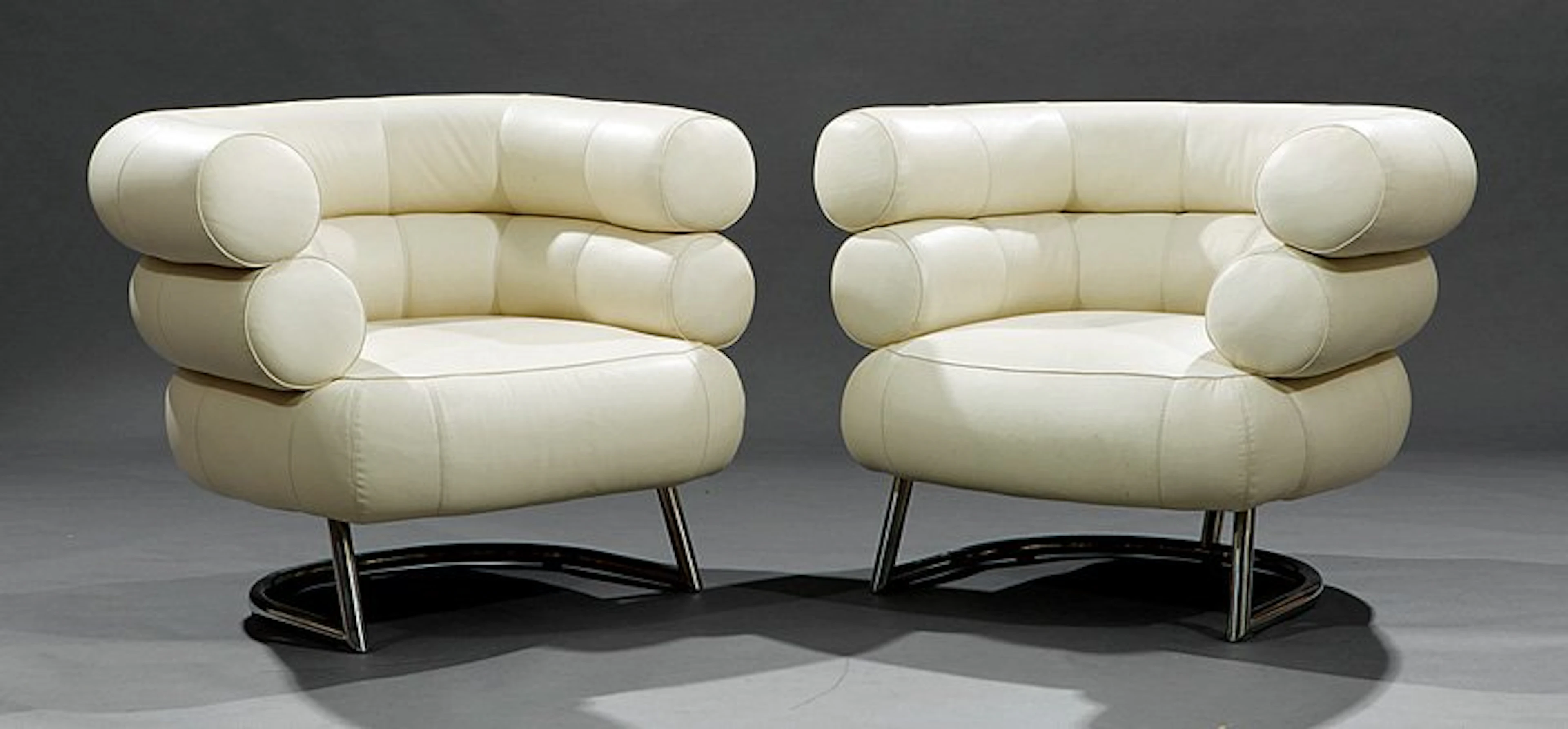 Pair of Eileen Gray-Style "Bibendum" Chairs