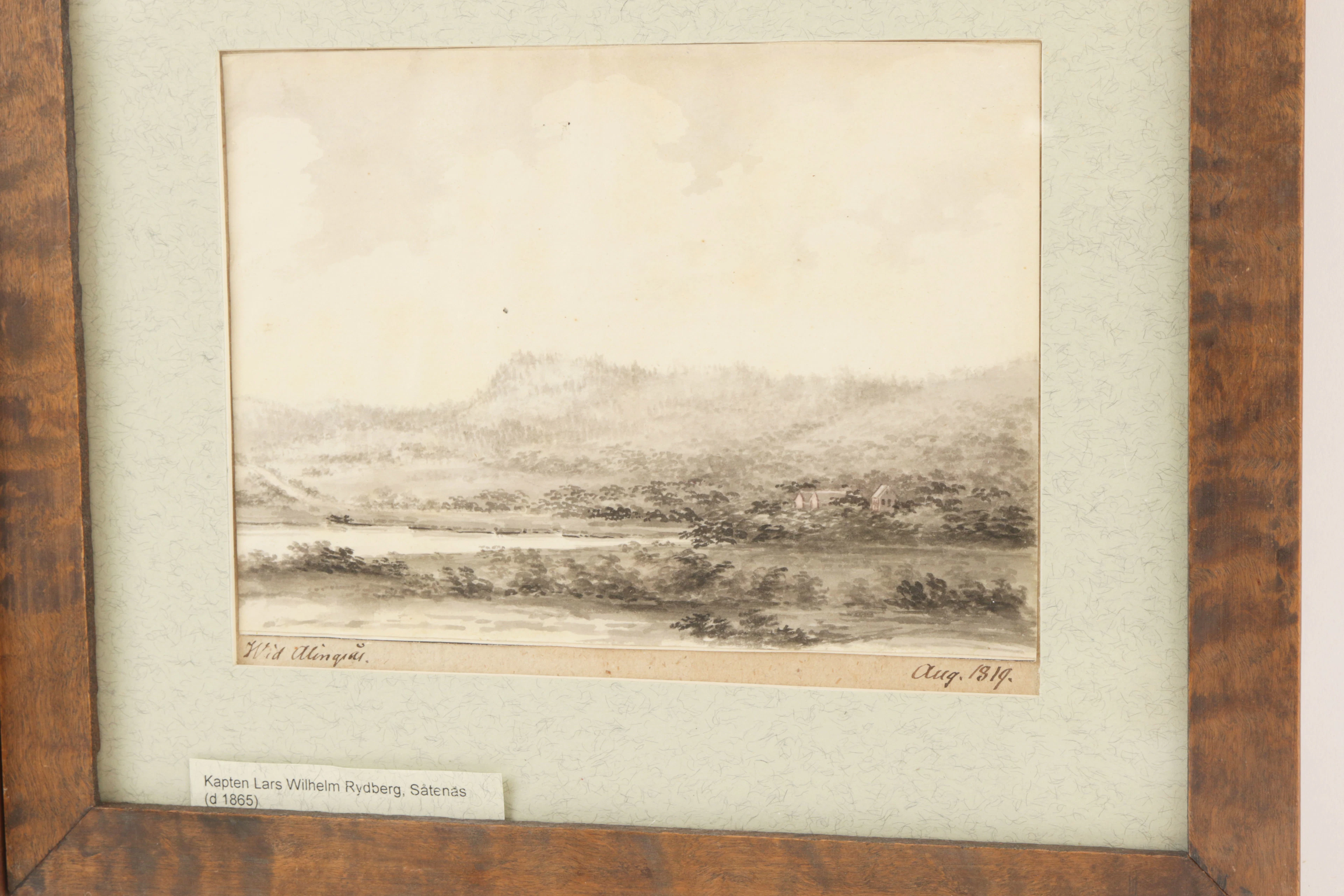 Akvarellmålningar 2st, daterade 1819