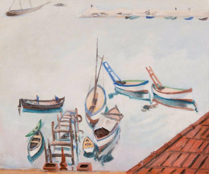 André VERDILHAN (1881-1963) Vue du port de l’Estaque