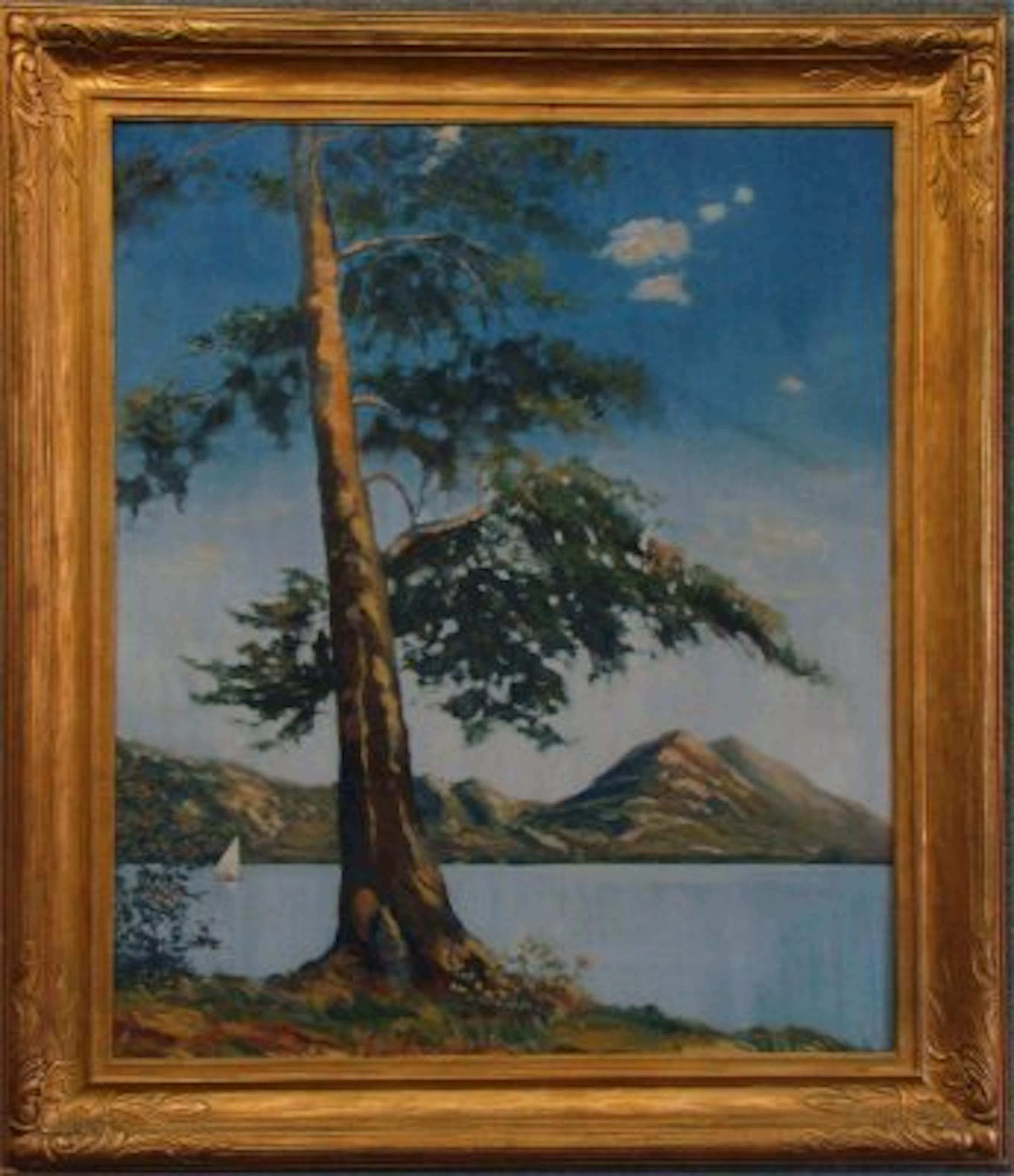 O/ Bd "Lake George Scene" Sgnd Archie Sinclair