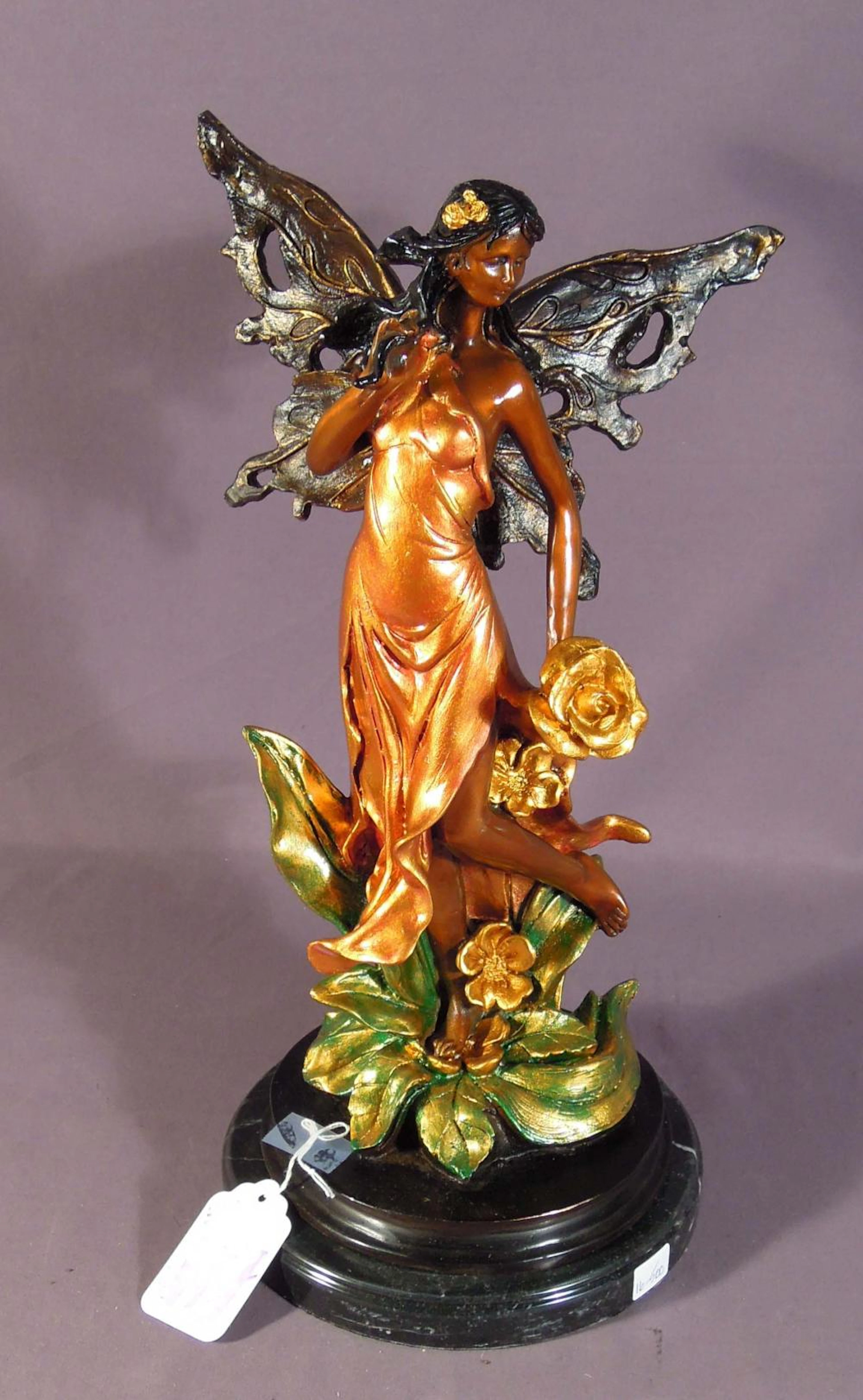 ADORABLE BRONZE SCULPTURE OF STANDING FAIRY