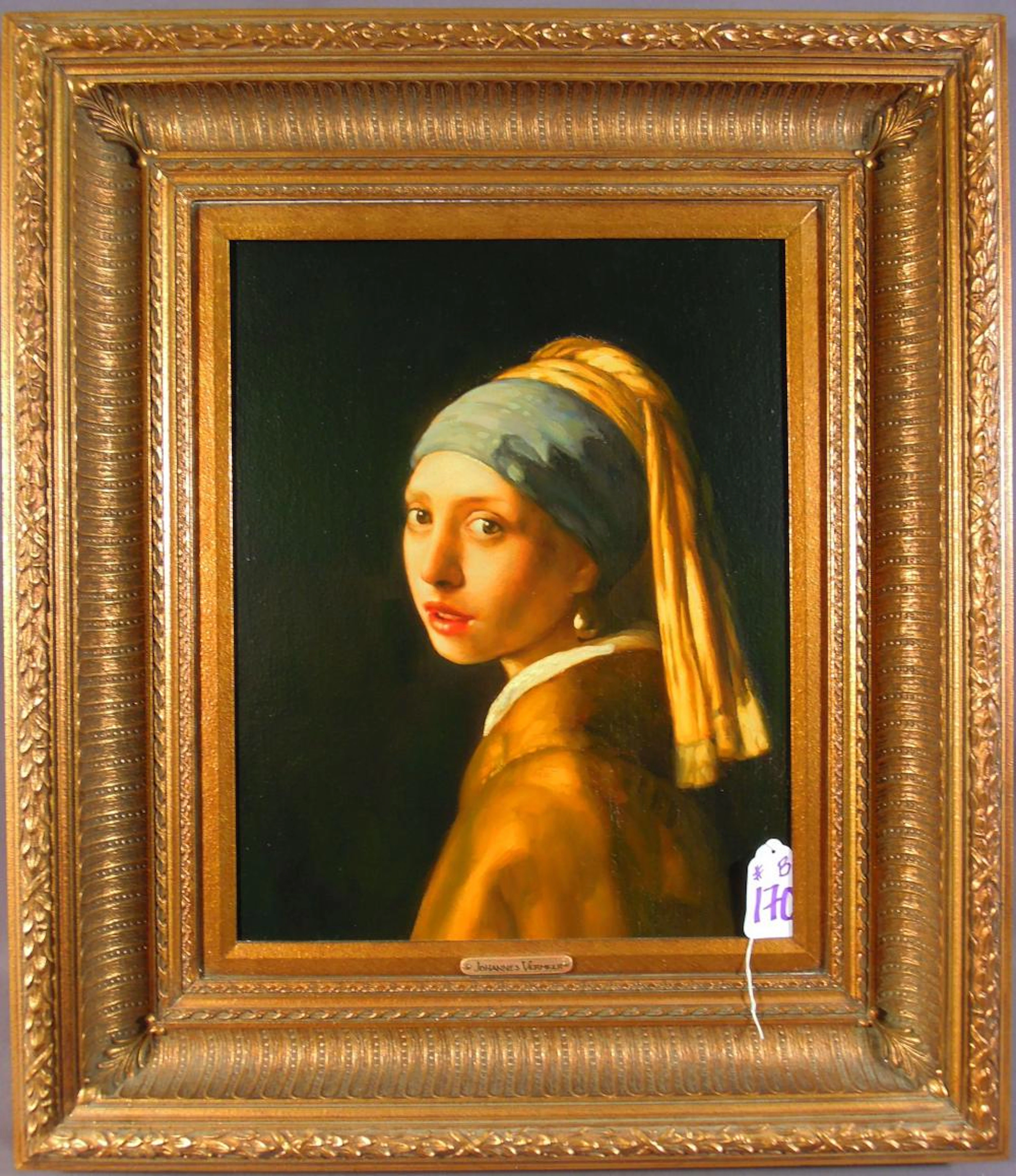 ORIGINAL OIL ON CANVAS IN THE STYLE OF JOHANNES VERMEER