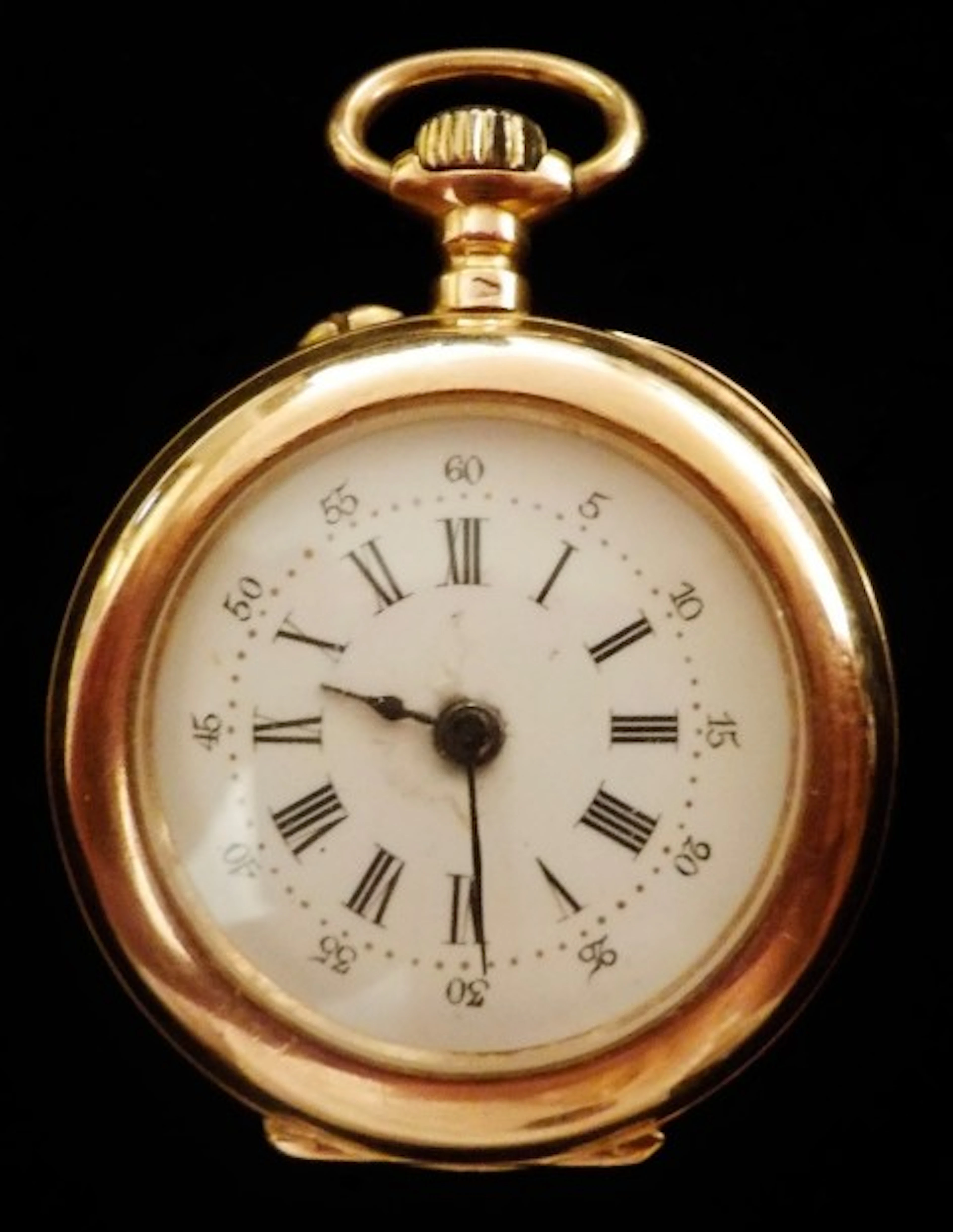Montre de col en or jaune 750°/°°