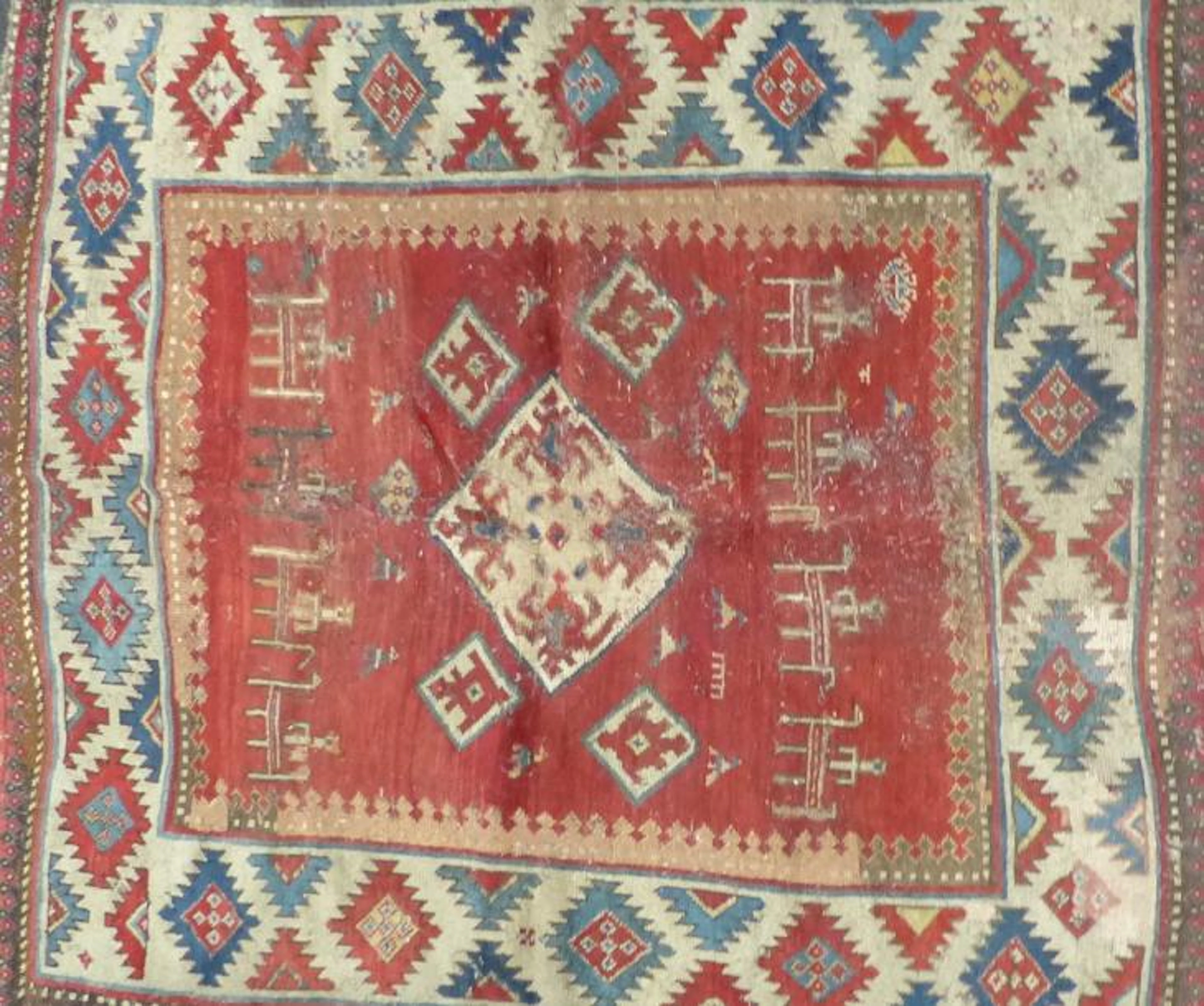 KAZAK, Turc, (XIXème siècle) Tapis à fond…
