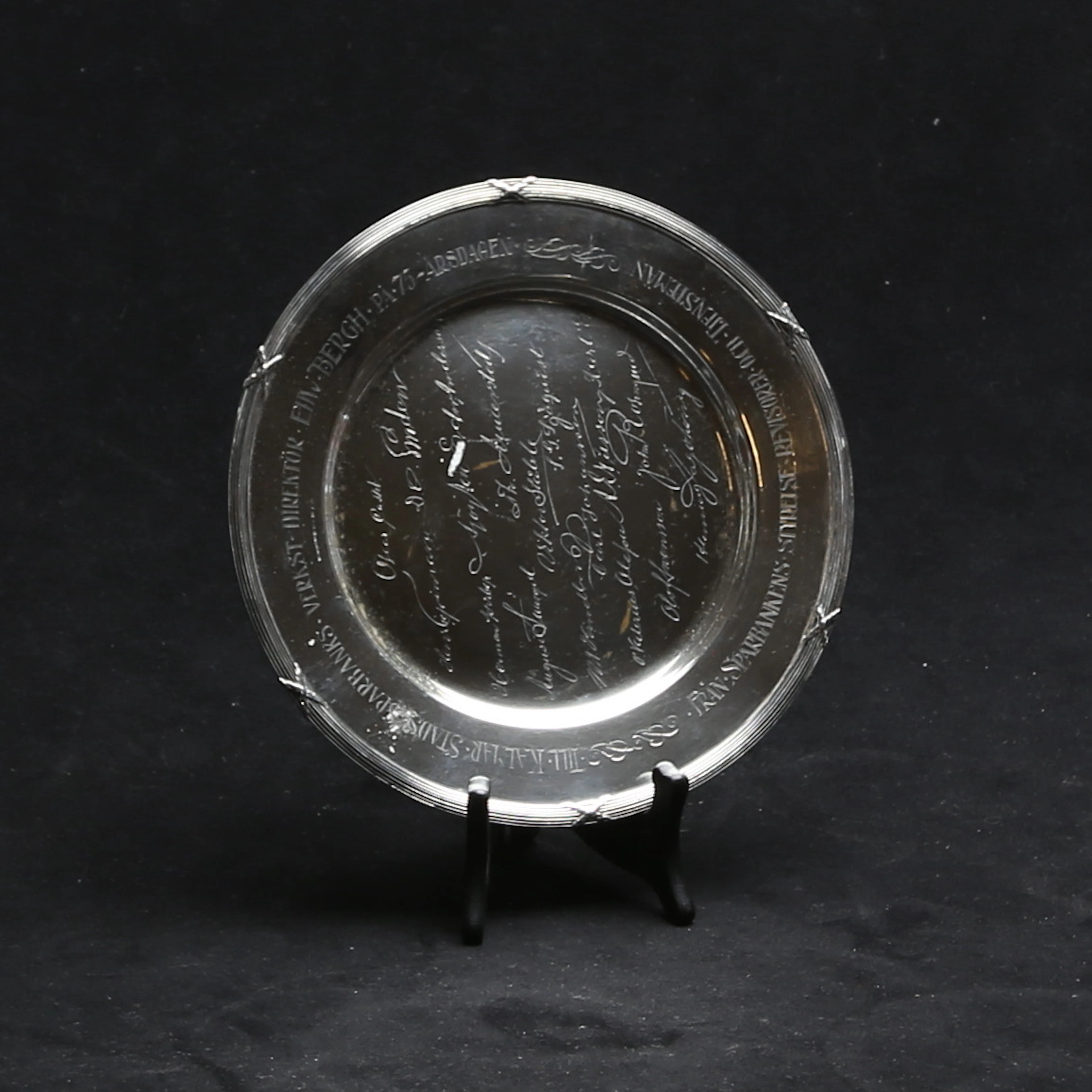 FAT, silver, Gåva till Edvard Bergh från Kalmar Sparbank, 1900-tal.