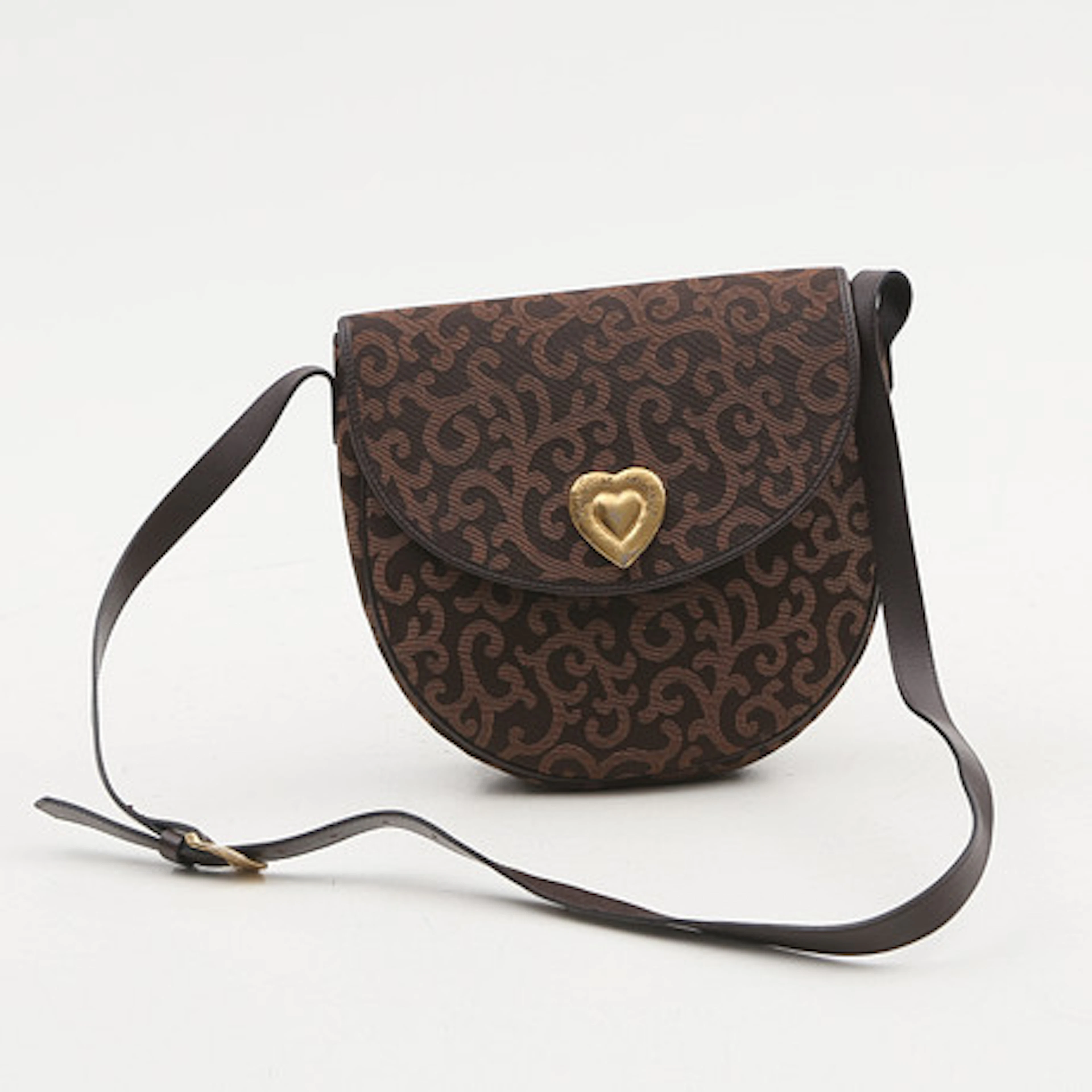 VÄSKA; YSL, canvas "Heart" 1980-tal.