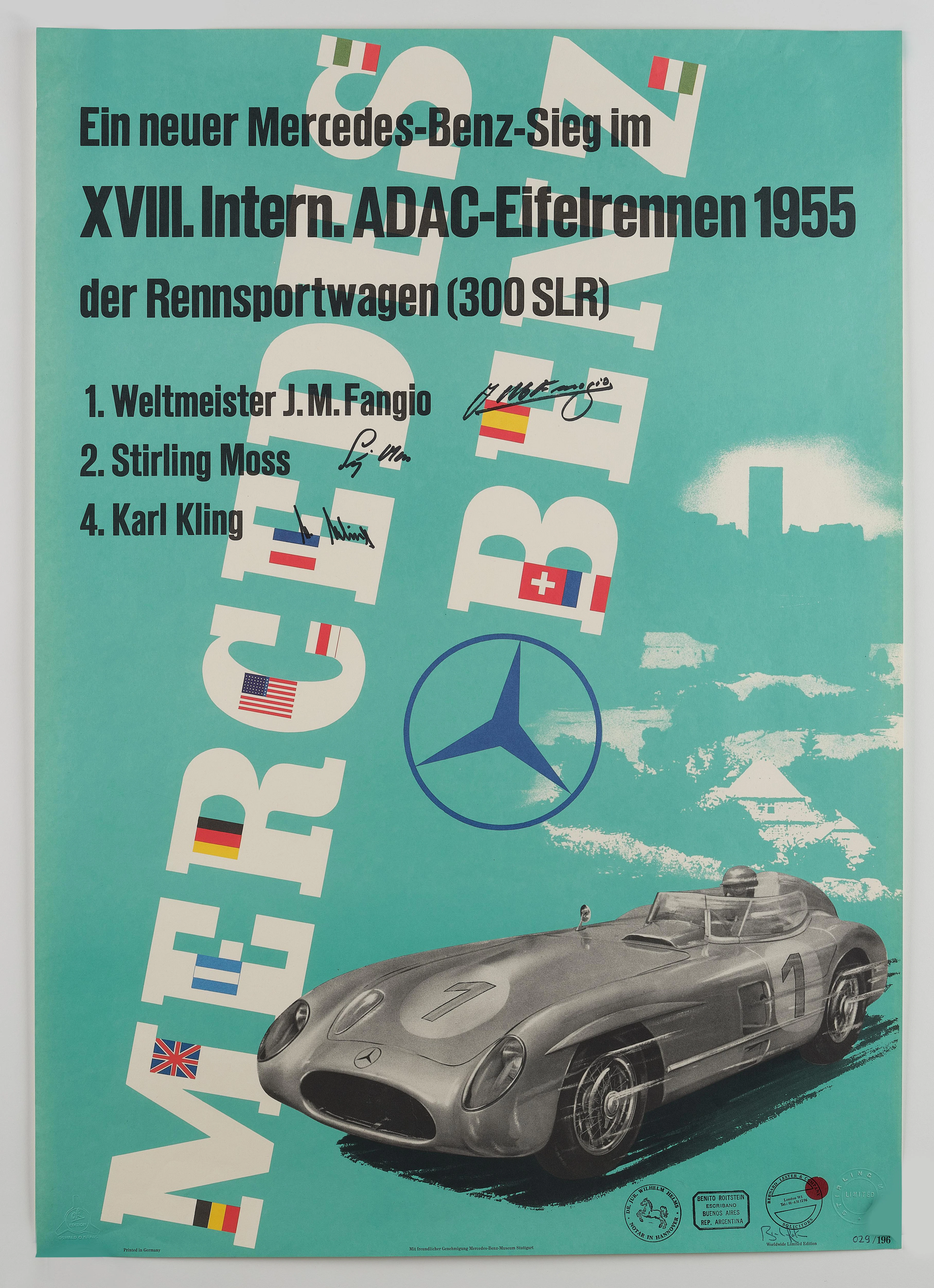 MERCEDES BENZ - XVIII. INTERN. ADAC-EIFELRENNEN 1955