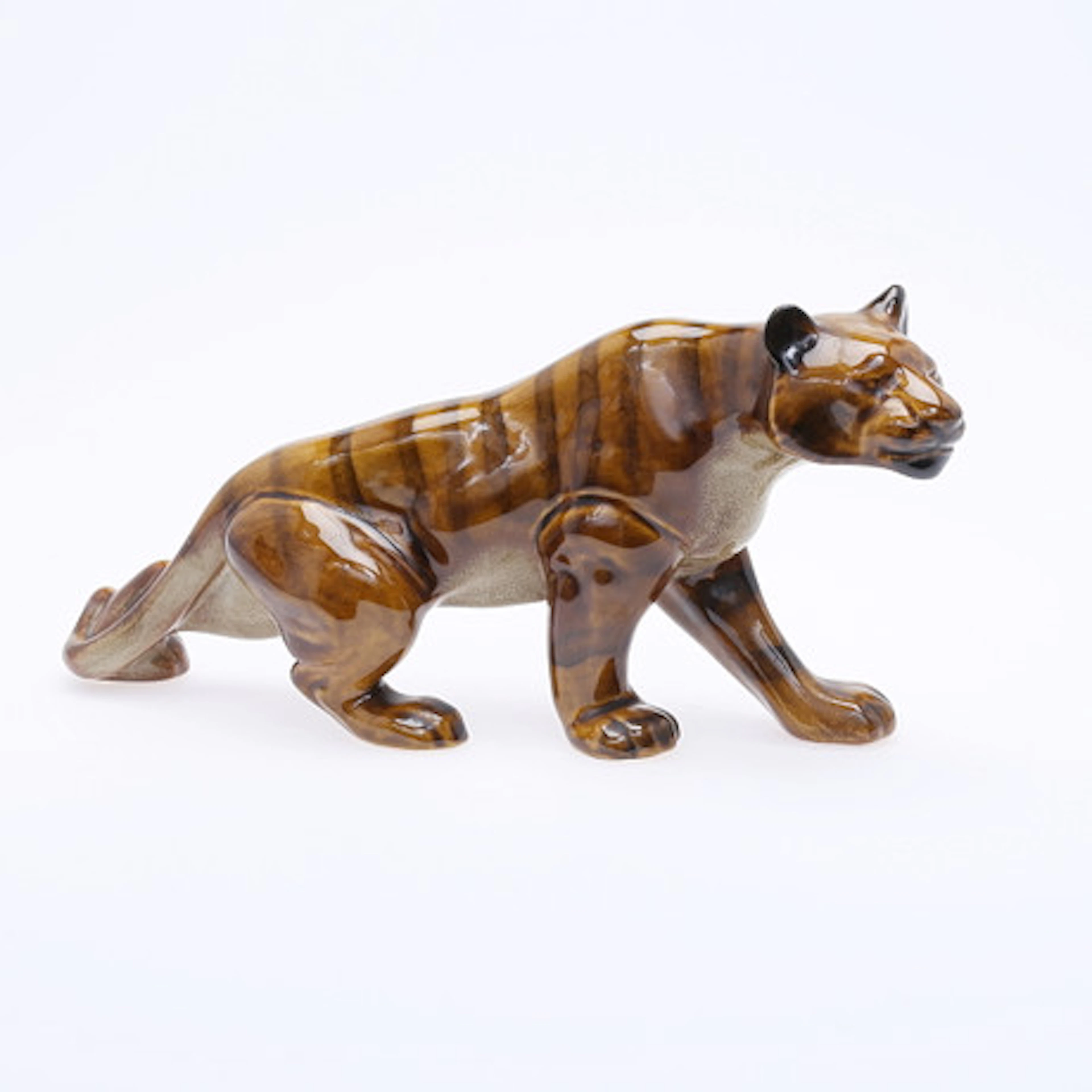 FIGURIN, porslin, tiger, Galitatea.
