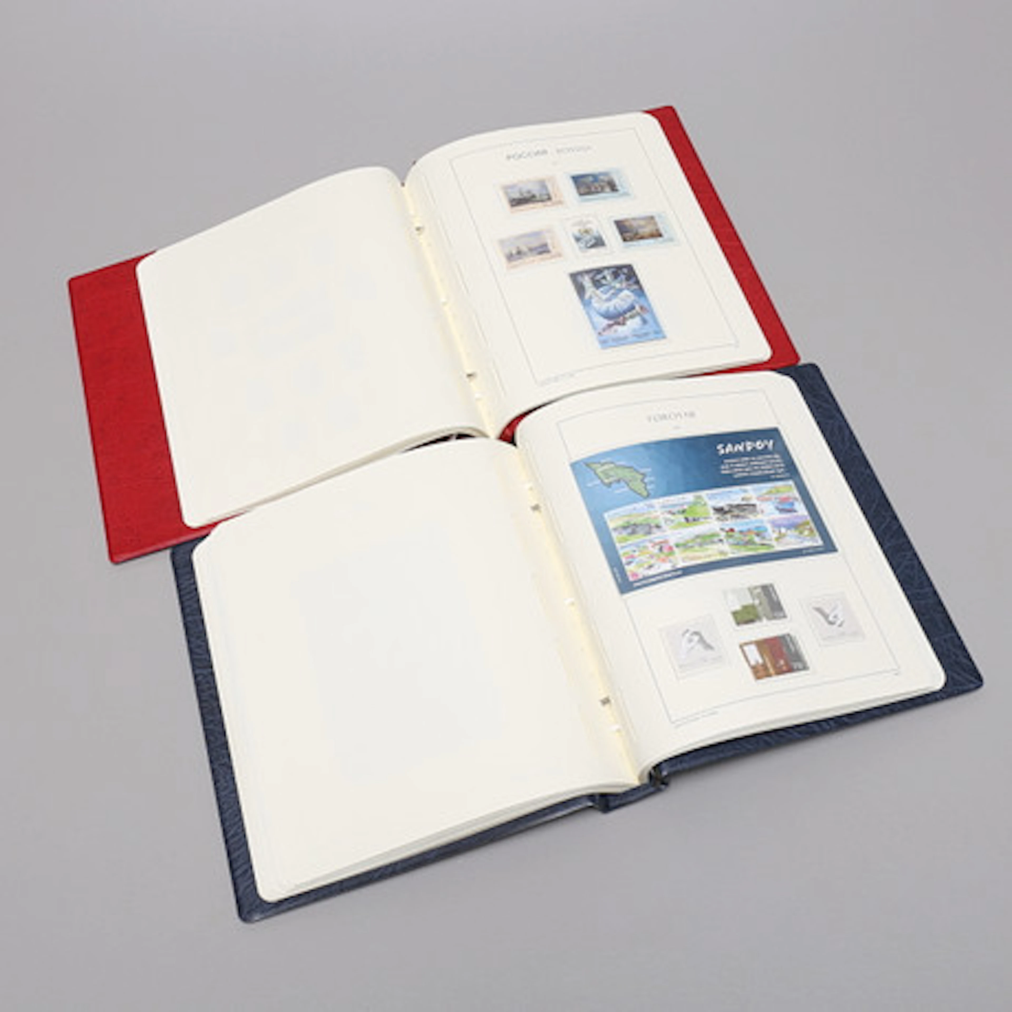 FRIMÄRKSALBUM, 2 st, ostämplade frimärken,…