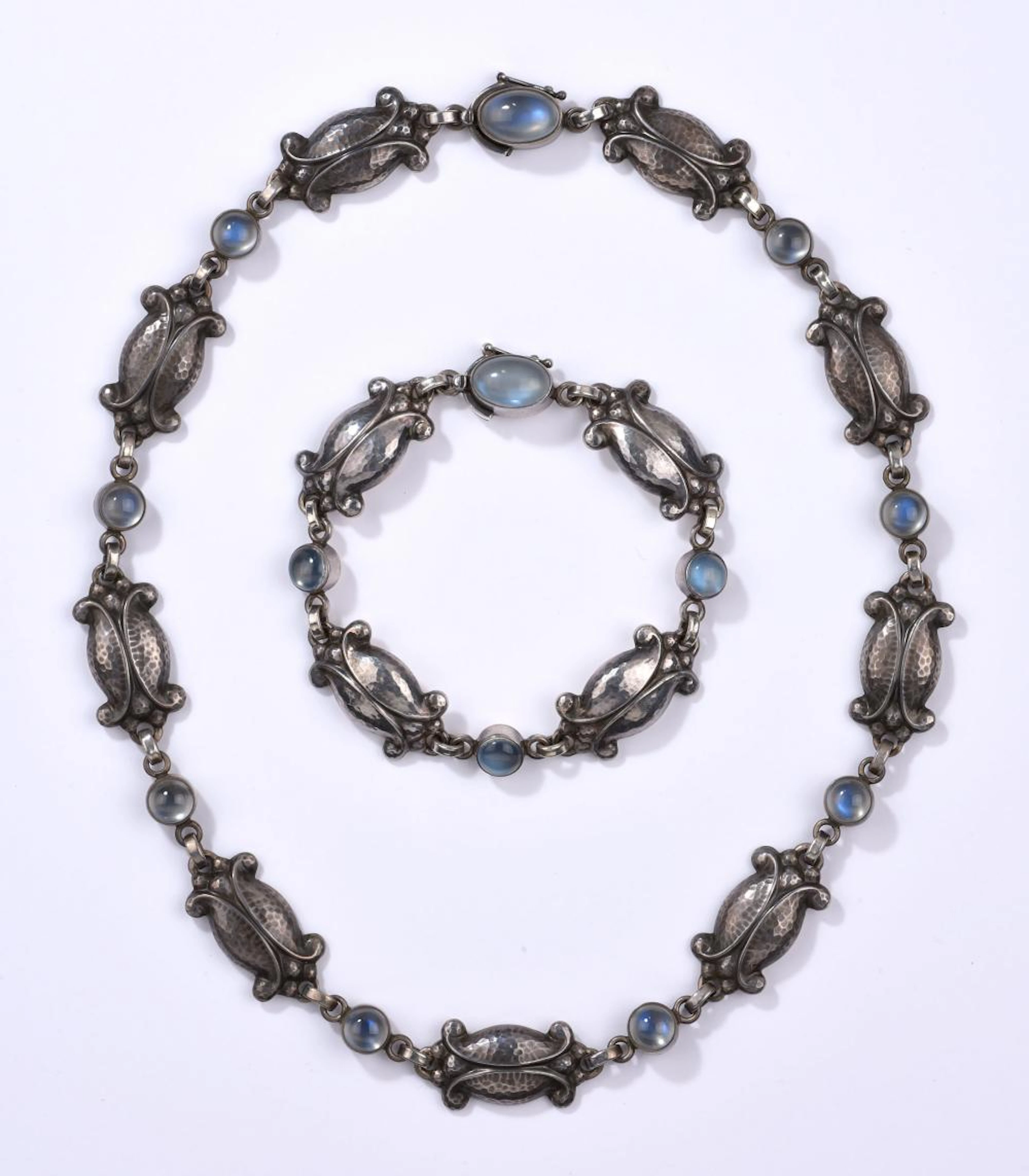 Georg Jensen Collier und Armband (Moonlight Blossom Design)