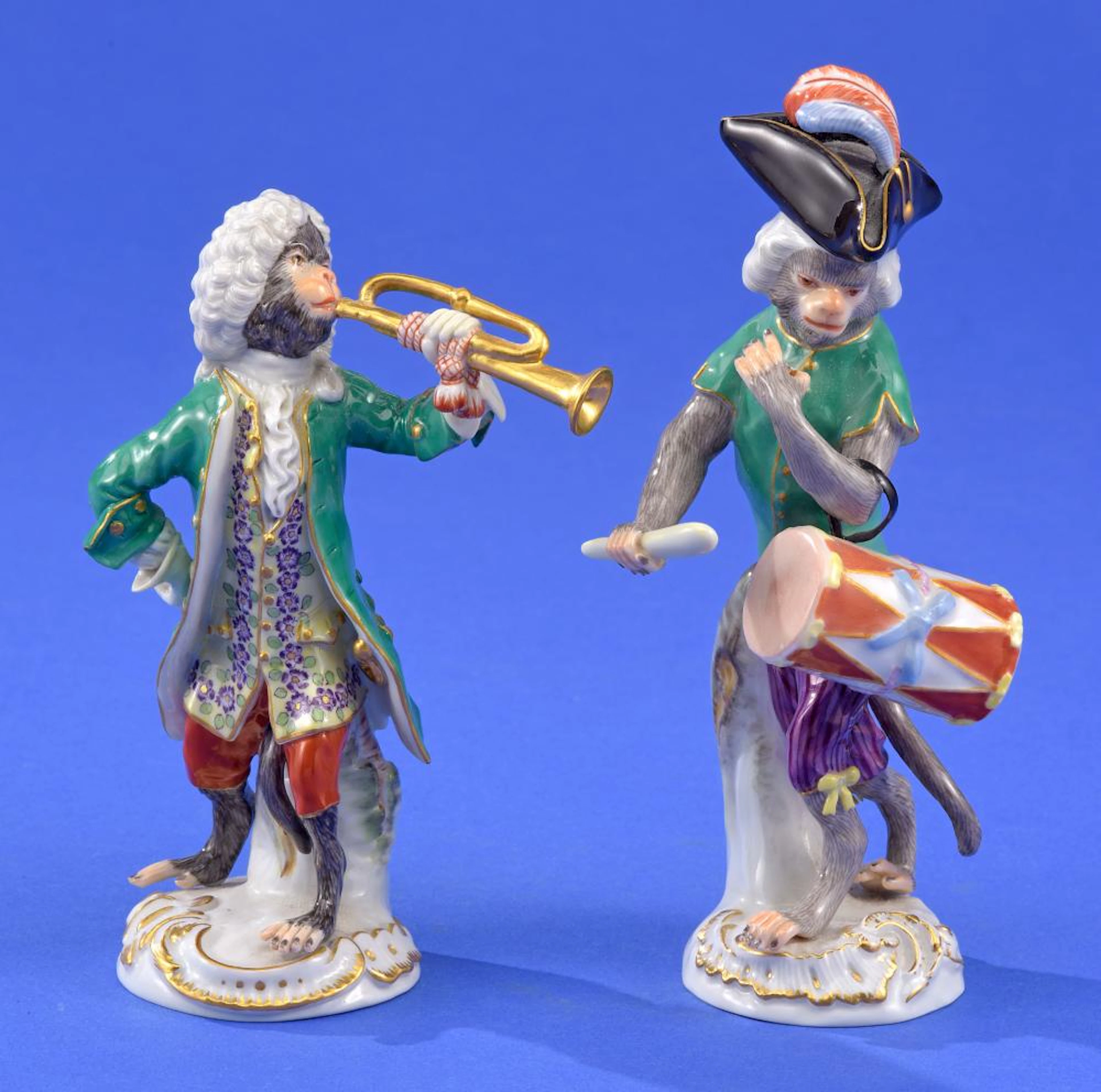 Zwei Meissen Figuren aus der Affenkapelle, 20. Jhdt.