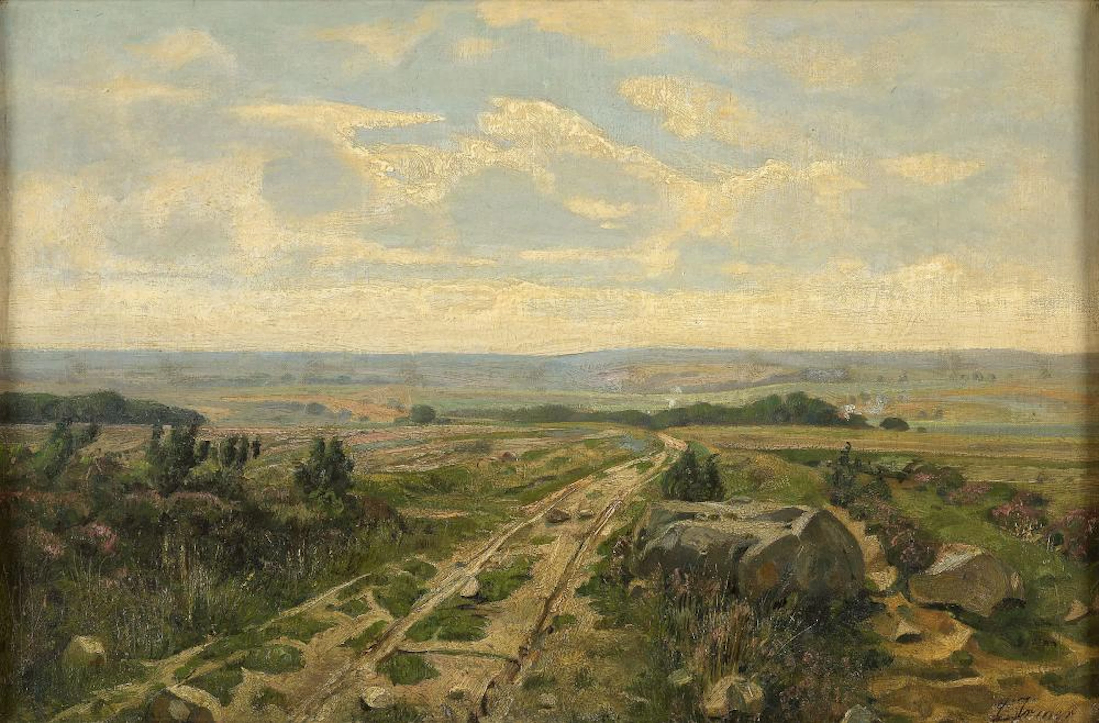 Sammlung von drei Gemälden und drei Aquarelle