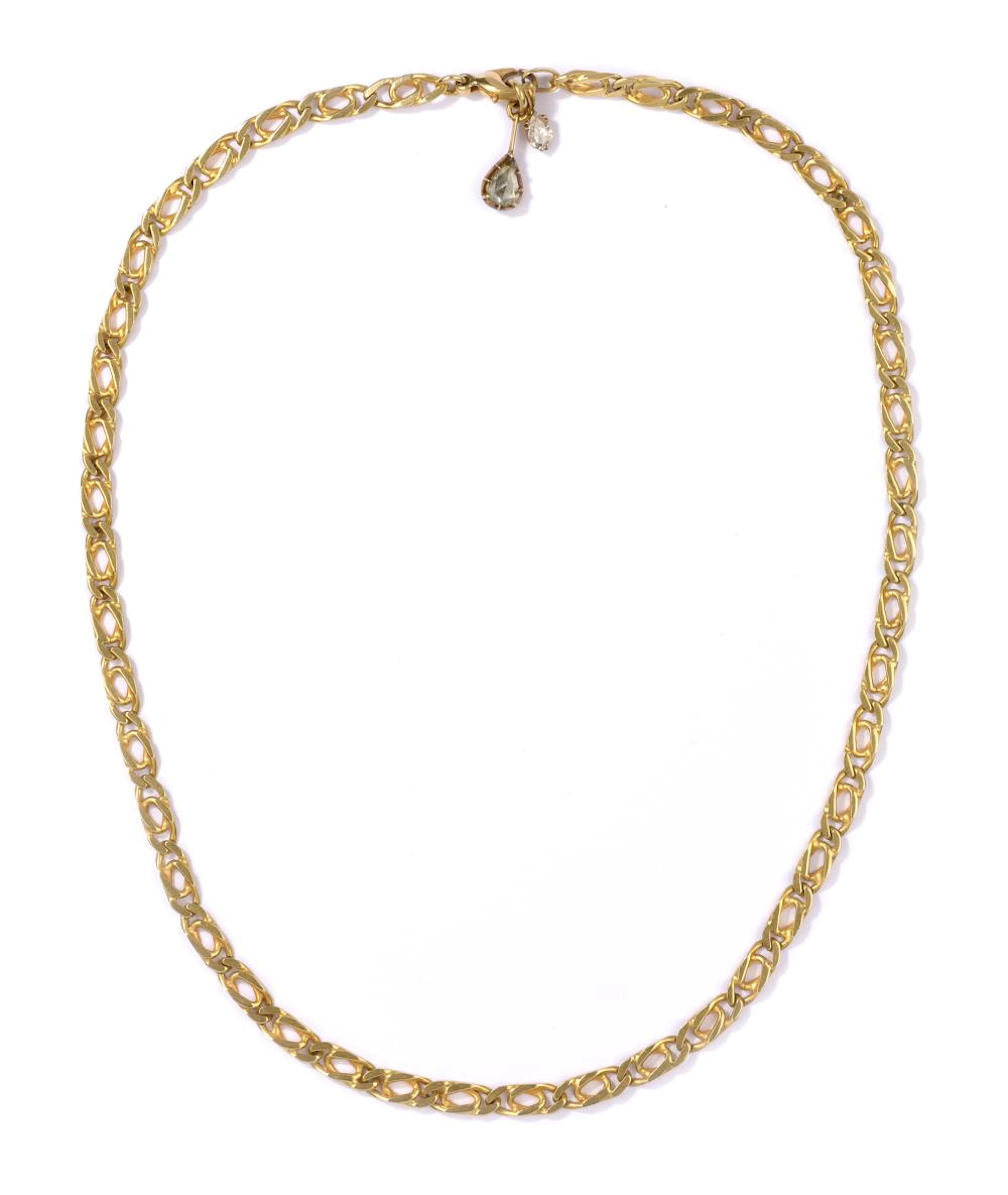 Halskette mit zwei Diamant-Anhängern