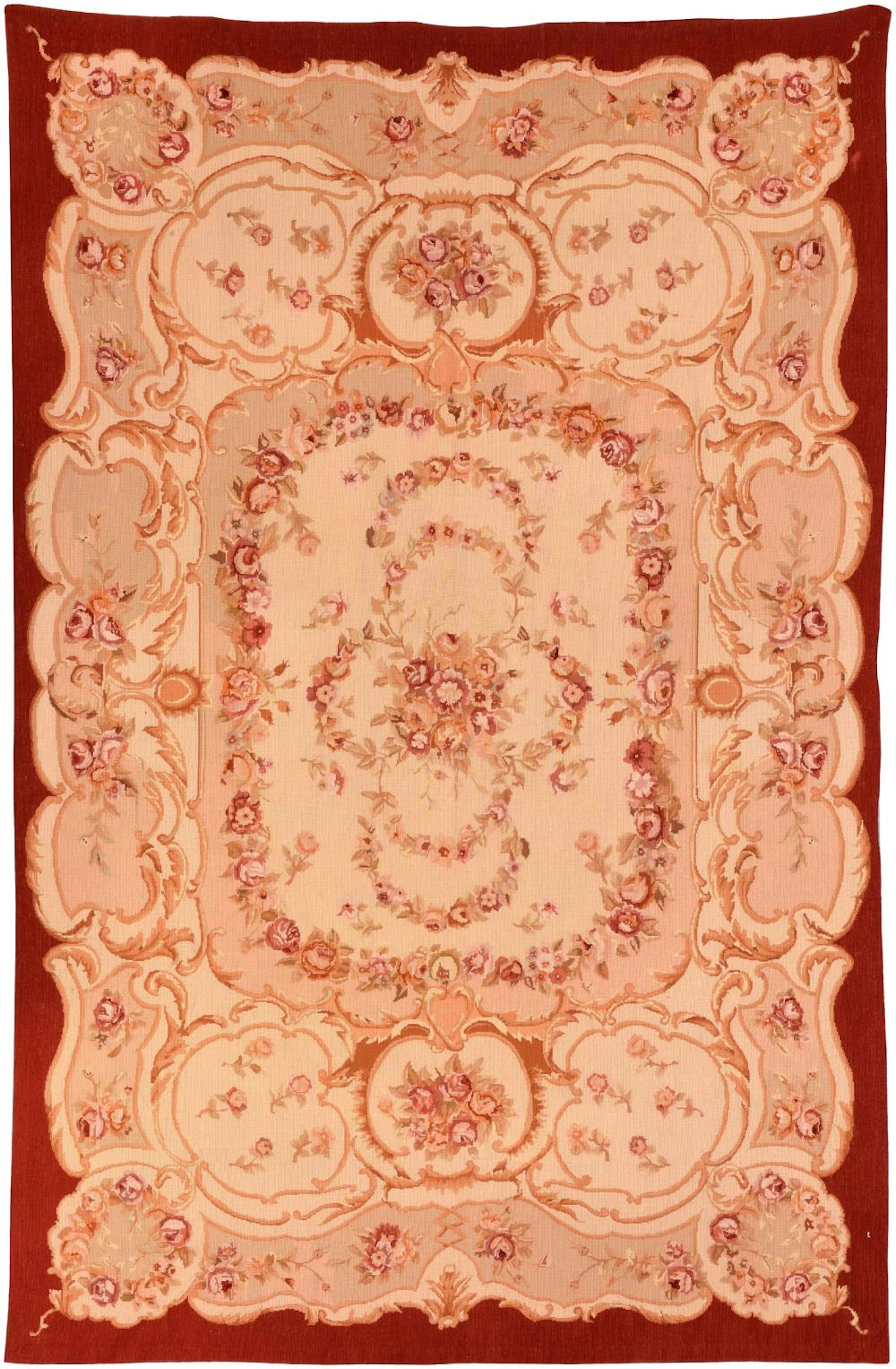 Teppich im Aubusson-Stil ca. 265 x 173 cm.
