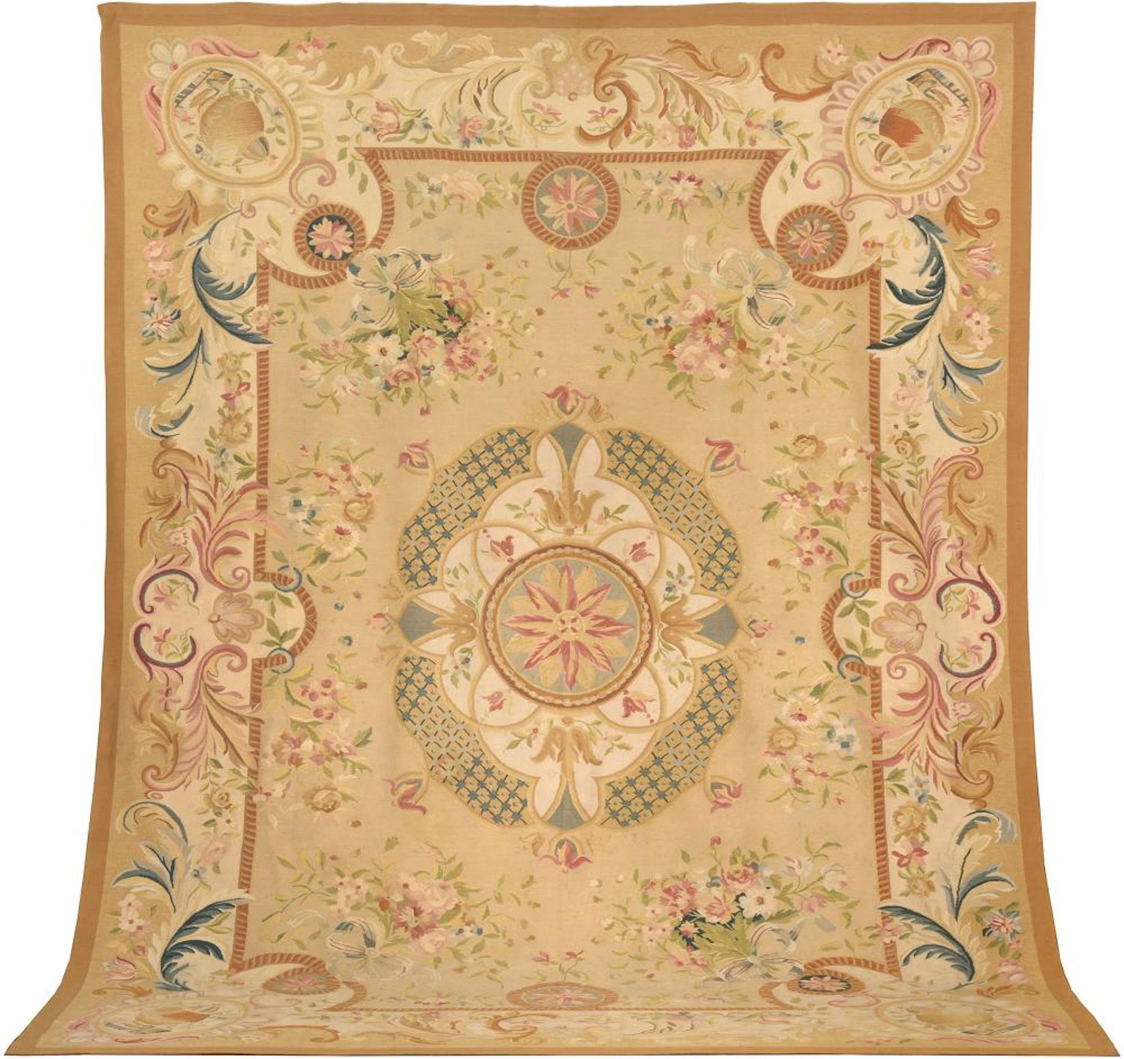 Teppich im Aubusson-Stil ca. 420 x 315 cm.