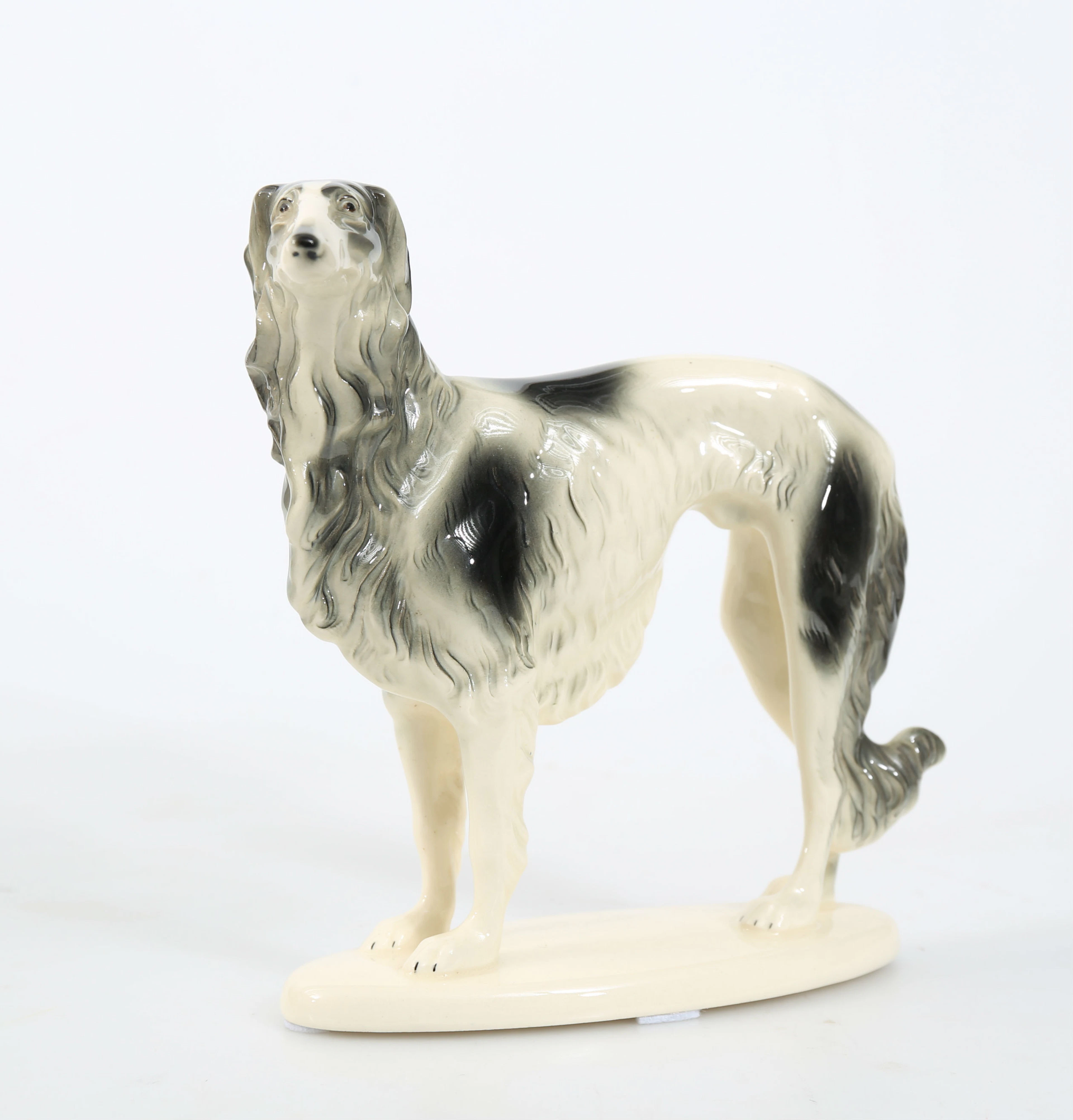 FIGURIN, porslin, Borzoi/Rysk Vinthund, ej märkt.