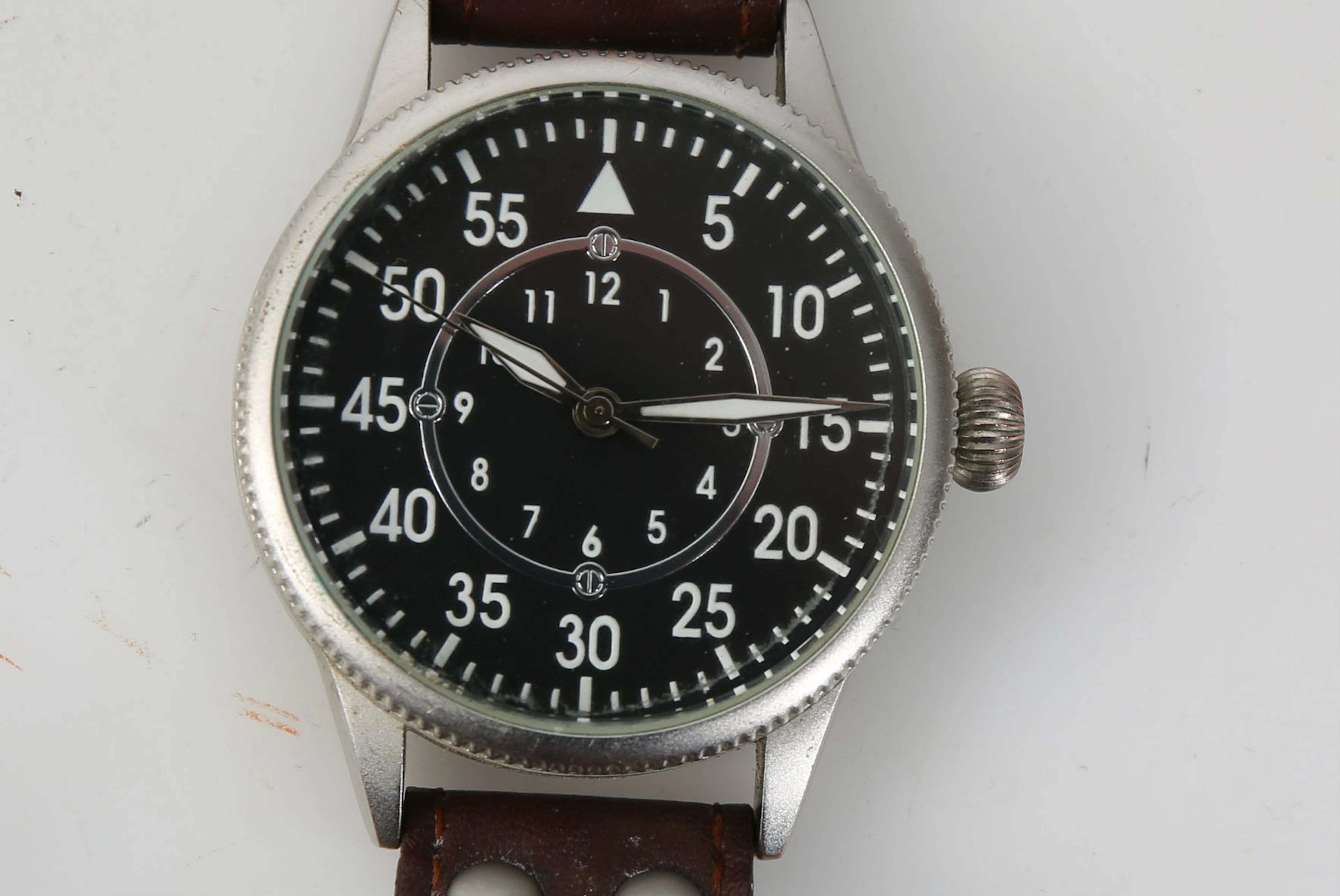 ARMBANDSUR, replika, herr, mekanisk, WWII pilotklocka.
