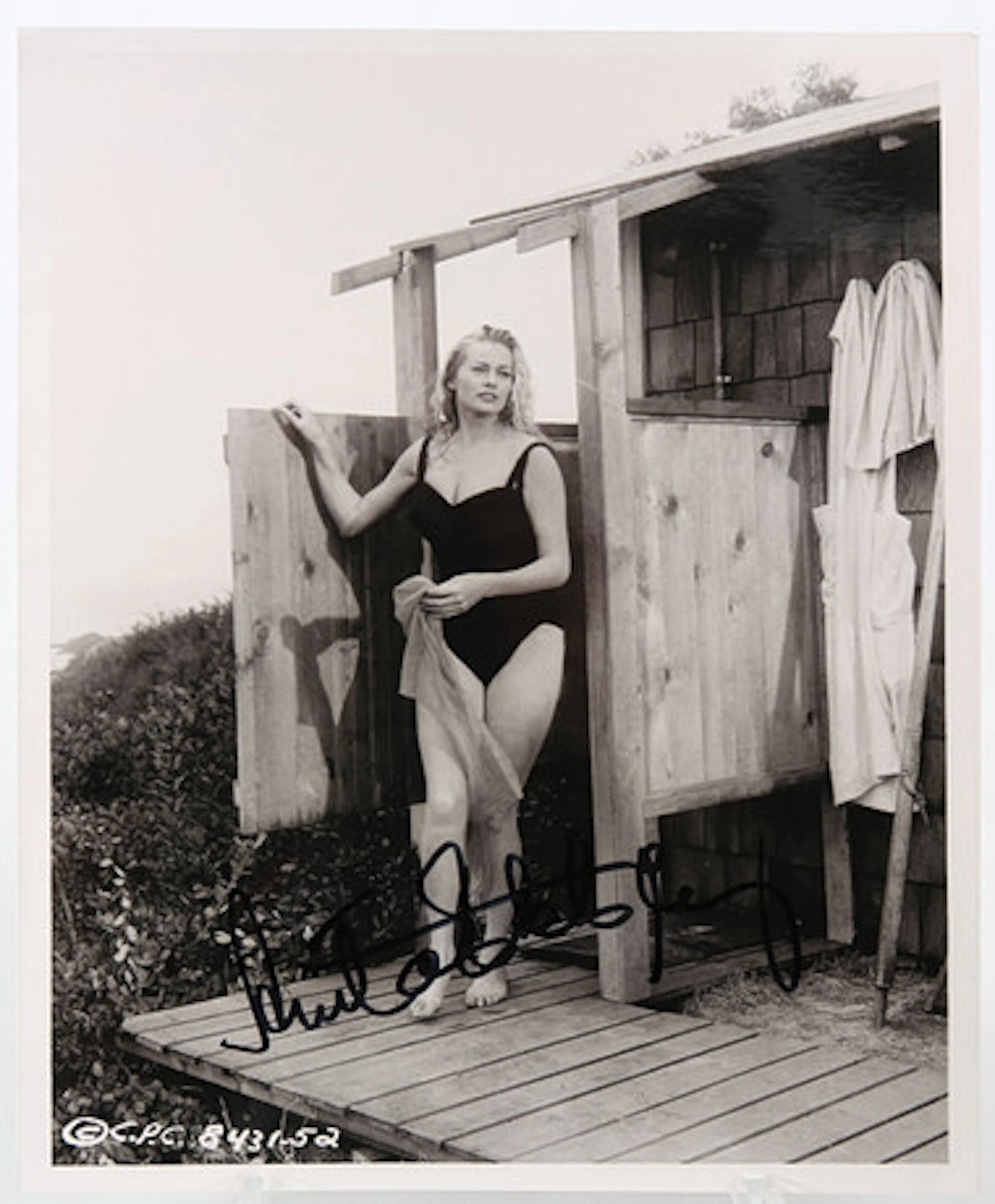 ANITA EKBERG. Autograf på foto, svensk skå…