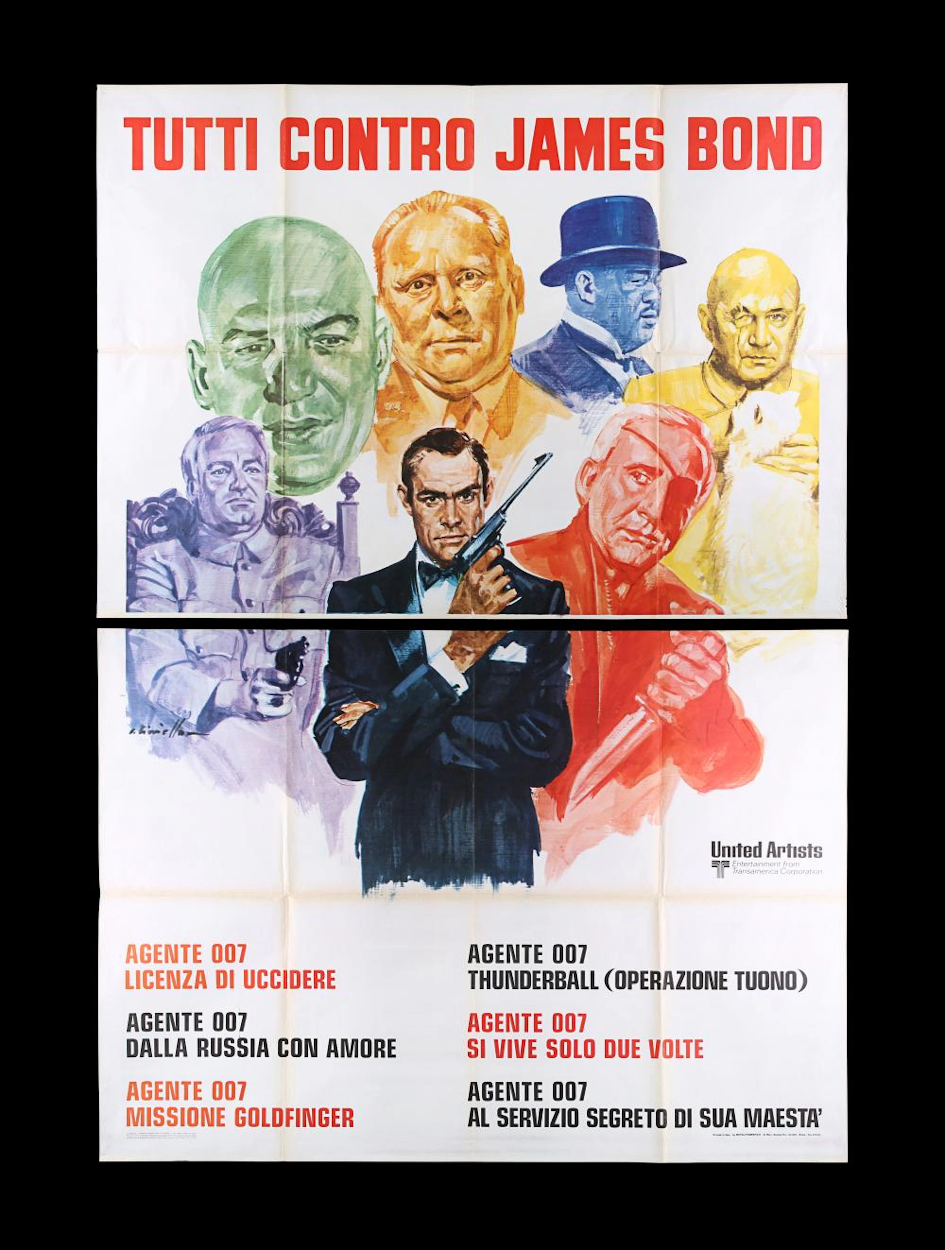 TUTTI CONTRO JAMES BOND - EVERYBODY AGAINST JAMES BOND (1972) - Italian 4-Fogli