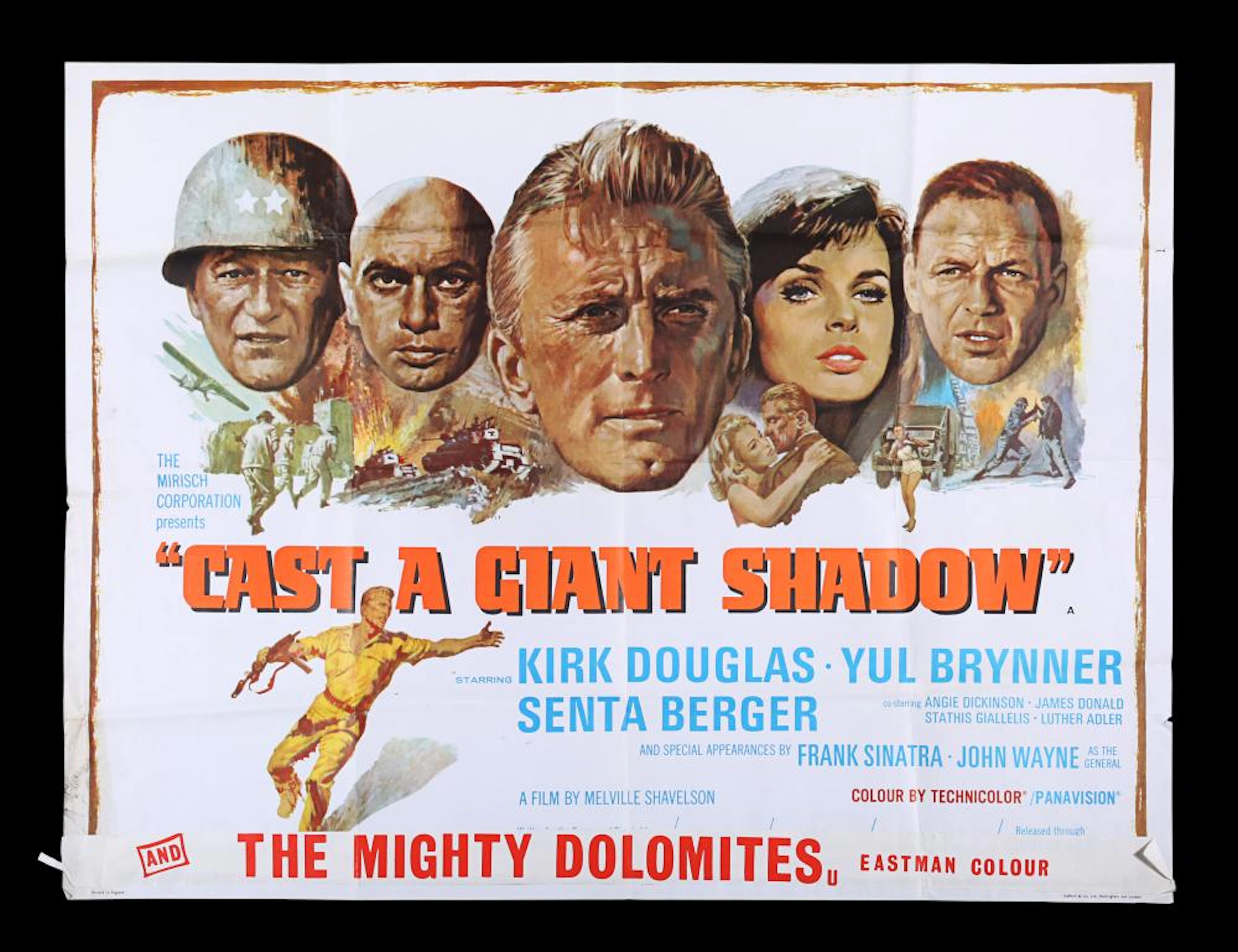 CAST A GIANT SHADOW (1966) - UK Quad Poster, 1966