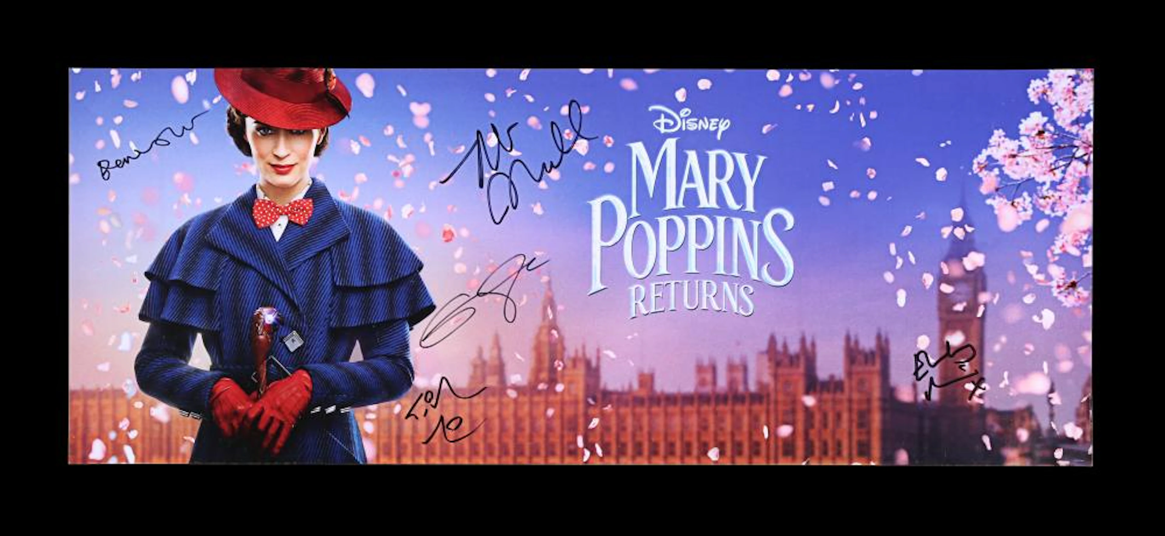 MARY POPPINS RETUNS (2018) - Cast Autographed Poster, 2018