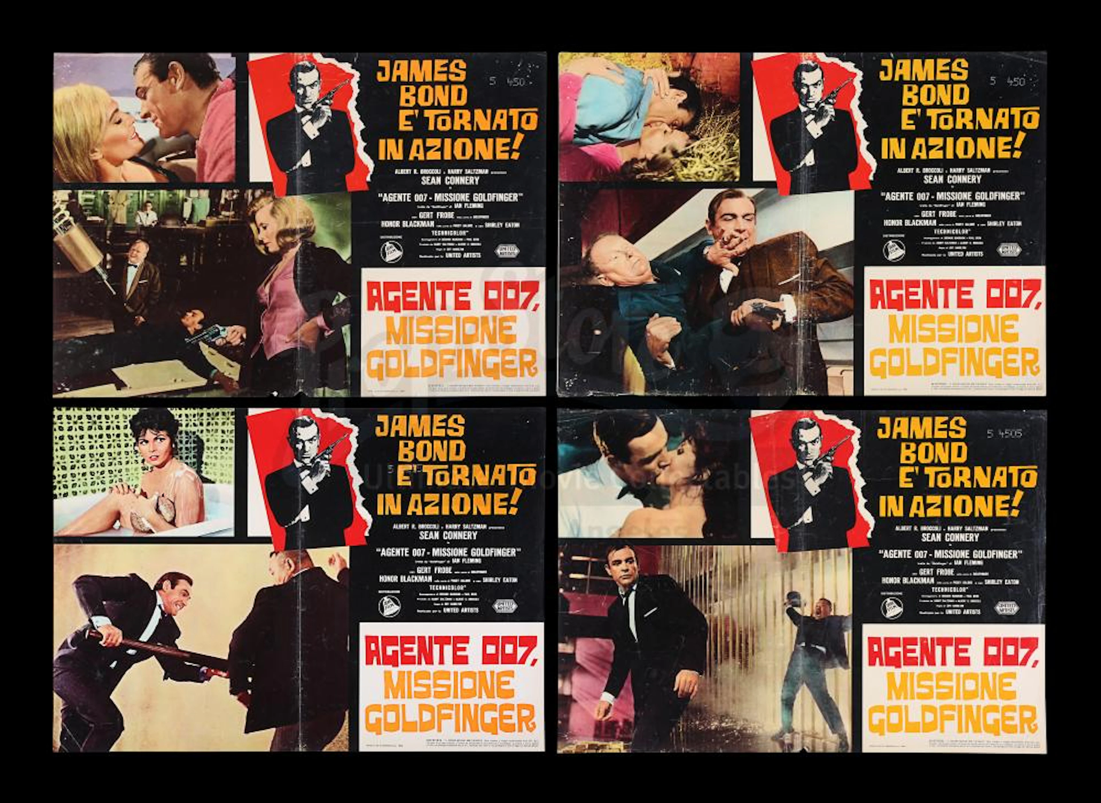 GOLDFINGER (1964) - Carter-Jones Collection: Four Italian Photobustas, 1964