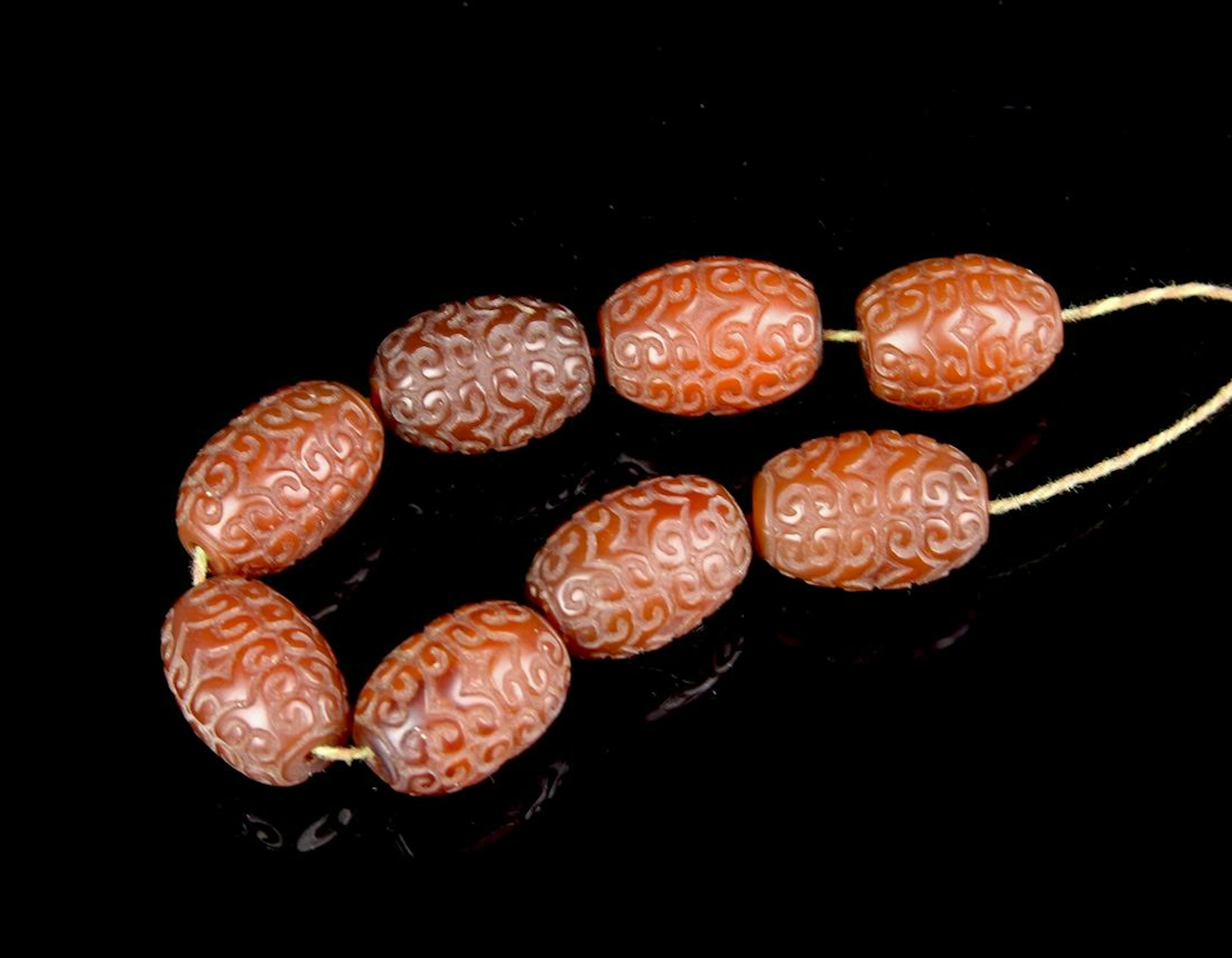 Chinese Agate Beaded Bracelet