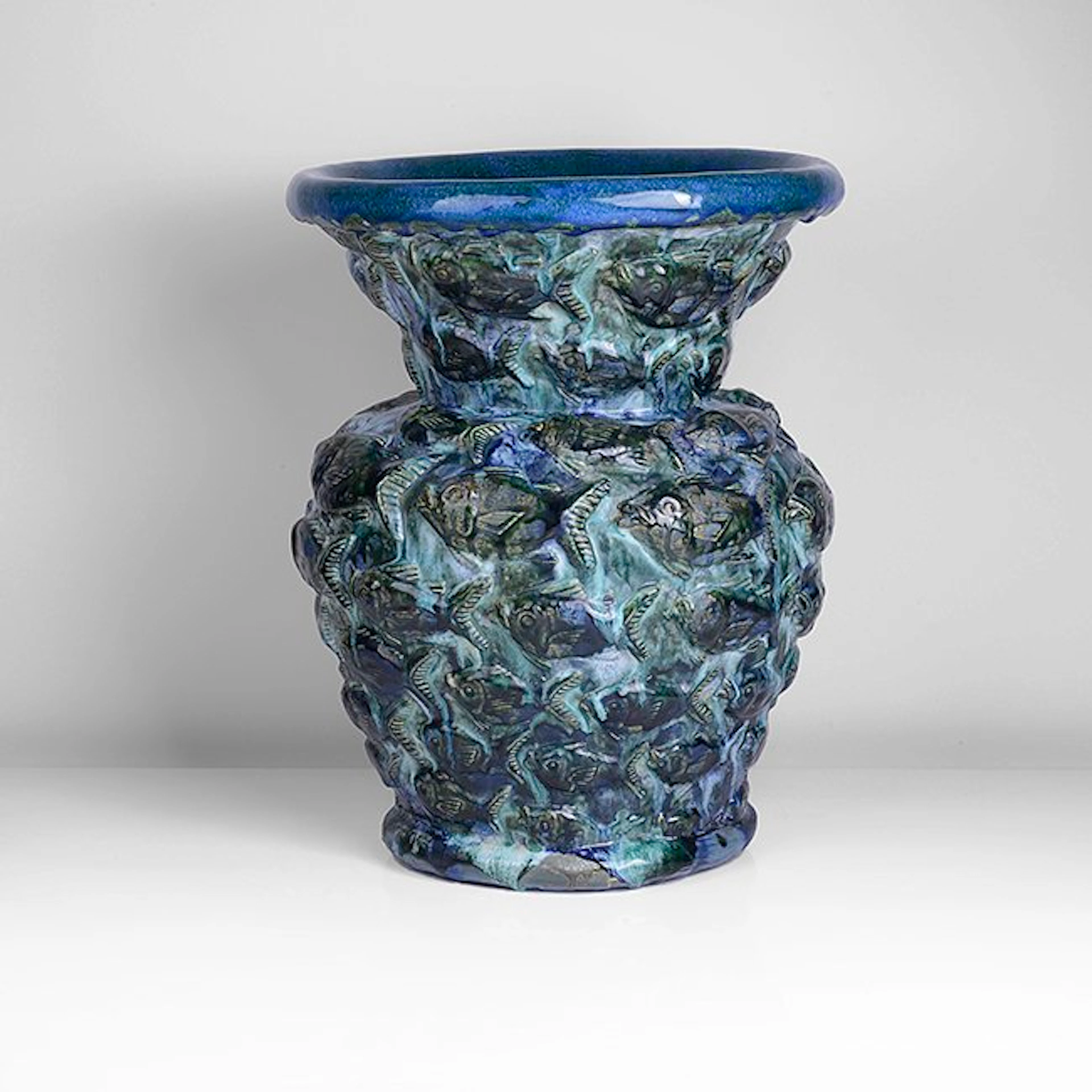 KATE MALONE - Early Oval Fish Vase, 1998-90