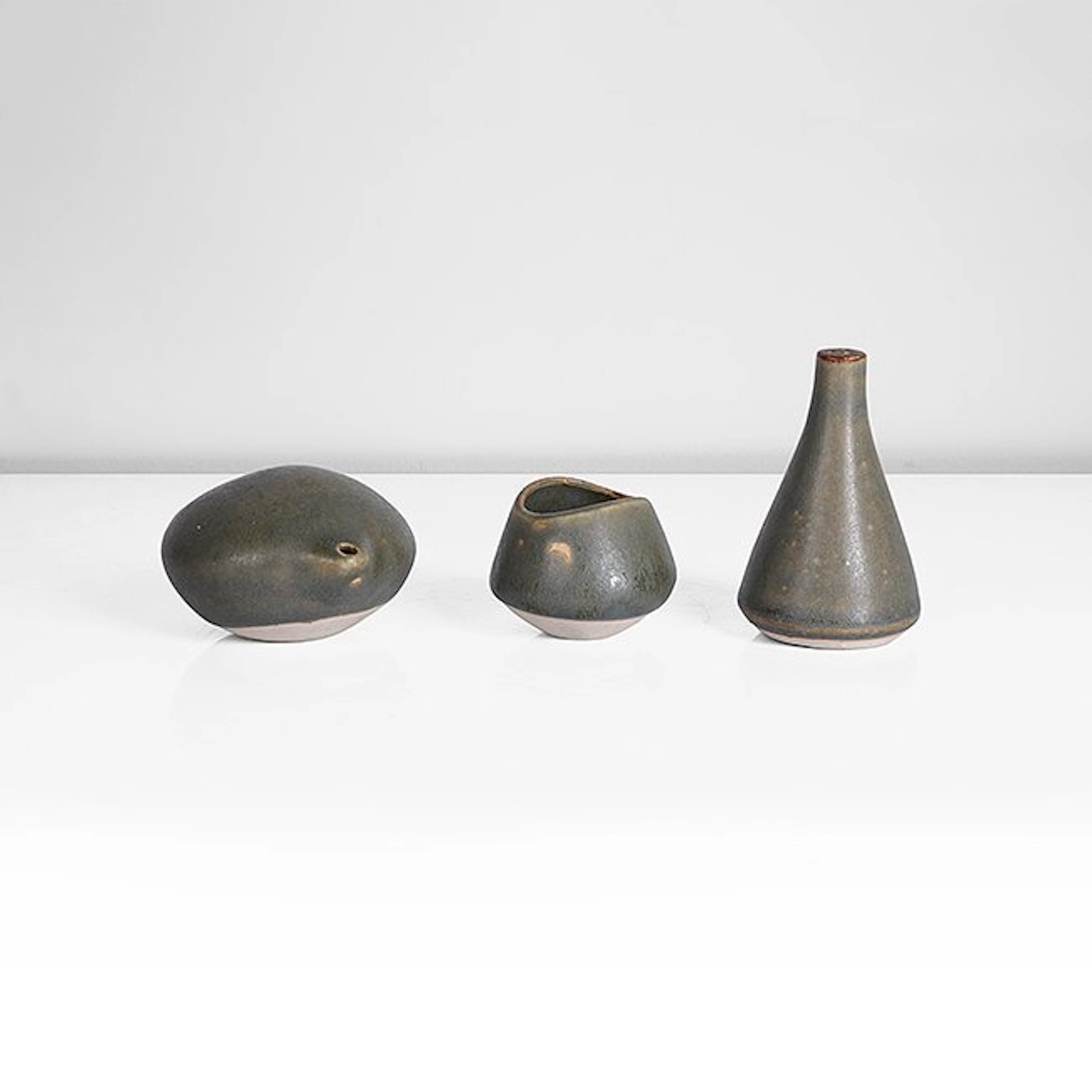 Ruth Duckworth (American, 1919-2009), Salt, Pepper and Mustard Set, circa 1960