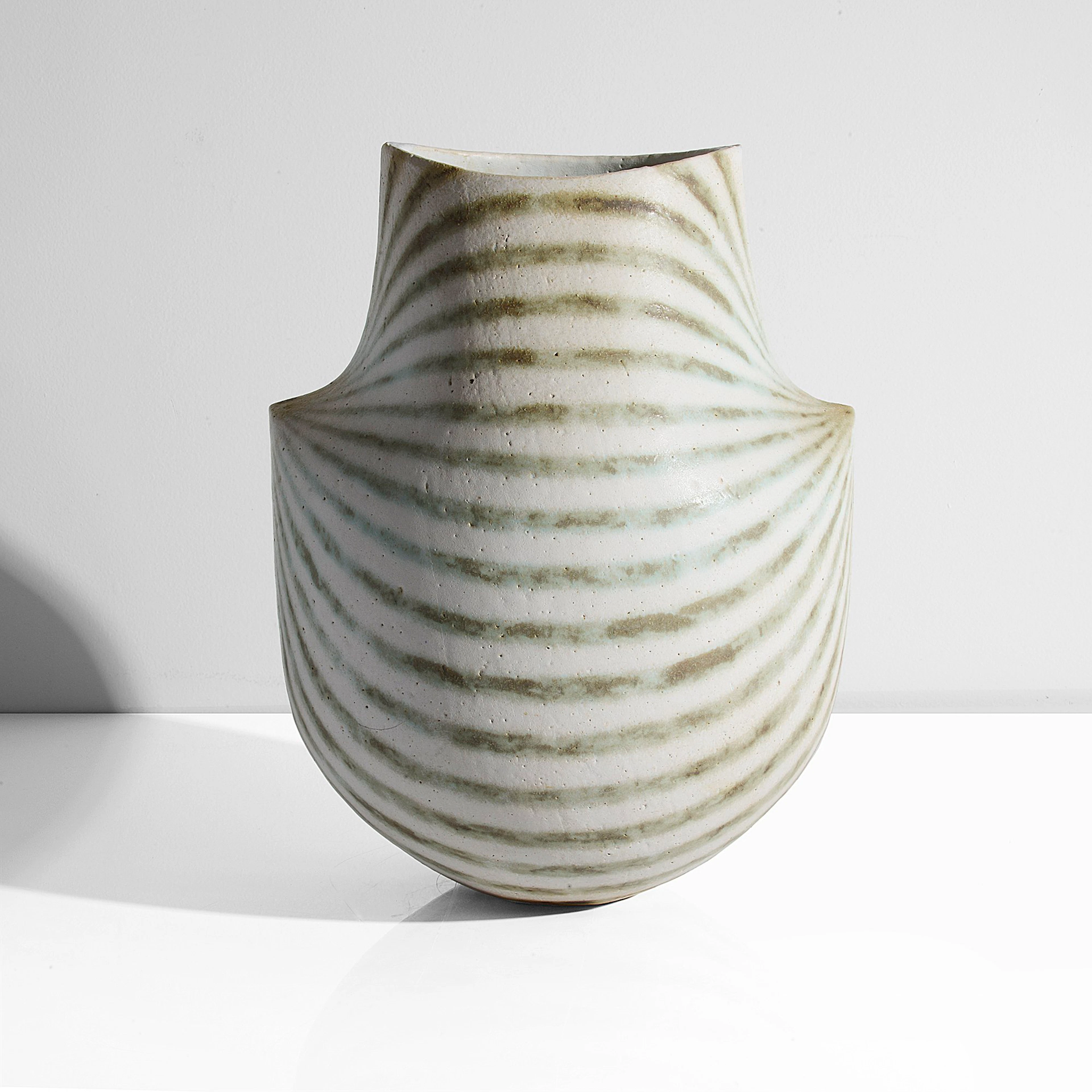 John Ward (British, 1938-2023), 'Green and White Shouldered Pot', circa 1993