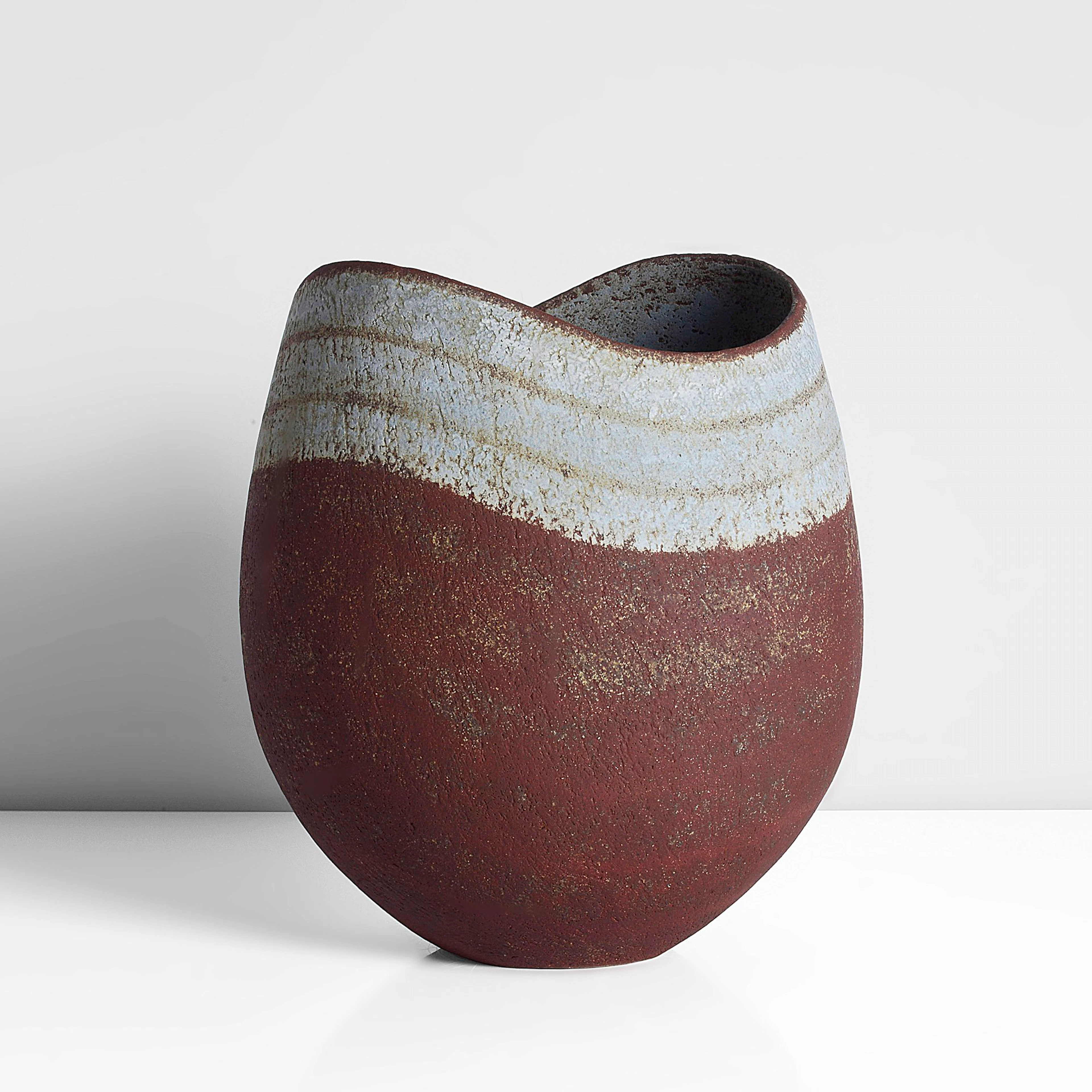 John Ward (British, 1938-2023), Large 'Dipped Rim Oval Pot', circa 1998