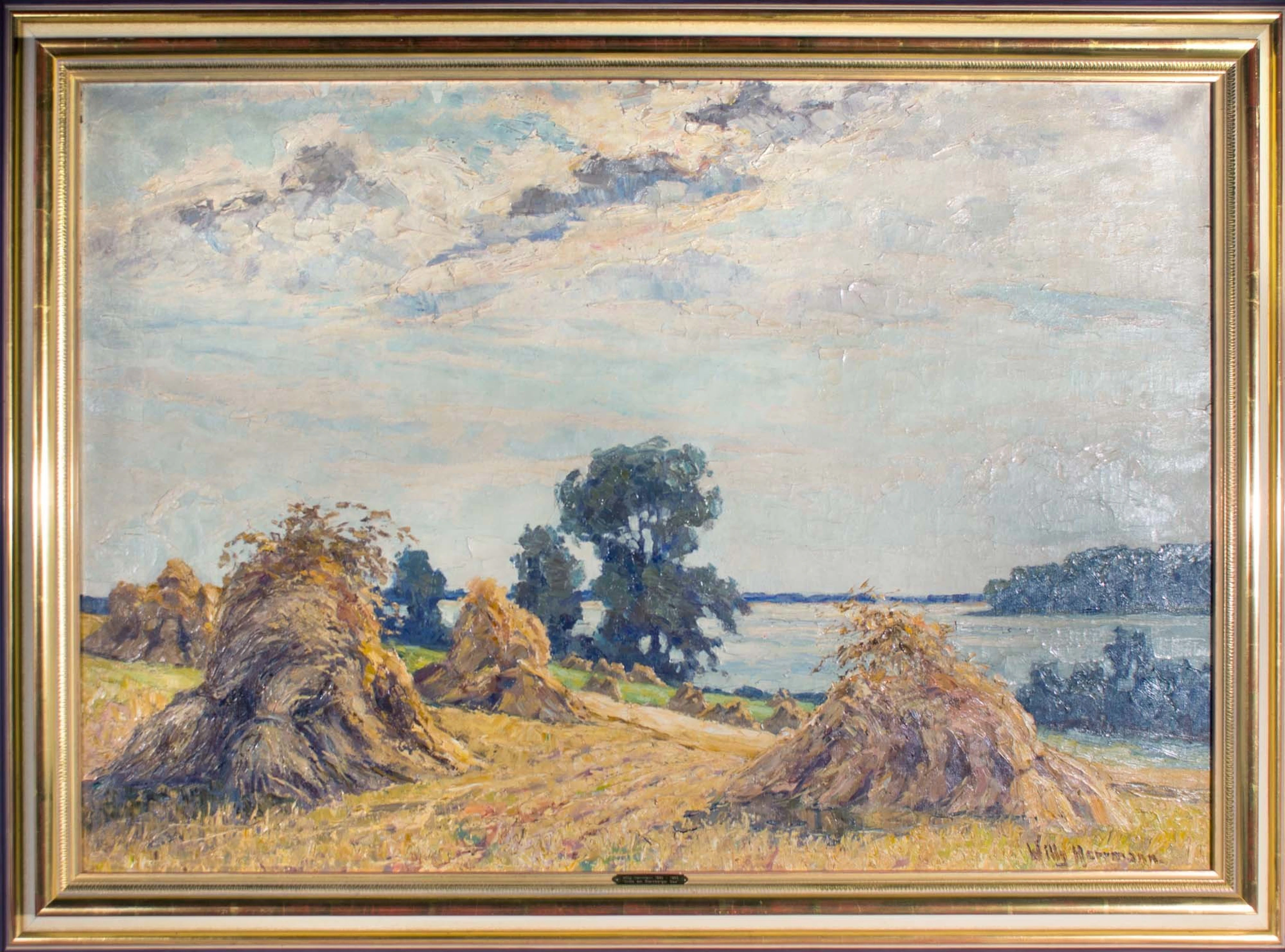 WILLY HERRMANN. Kornmandl am Seeufer.
